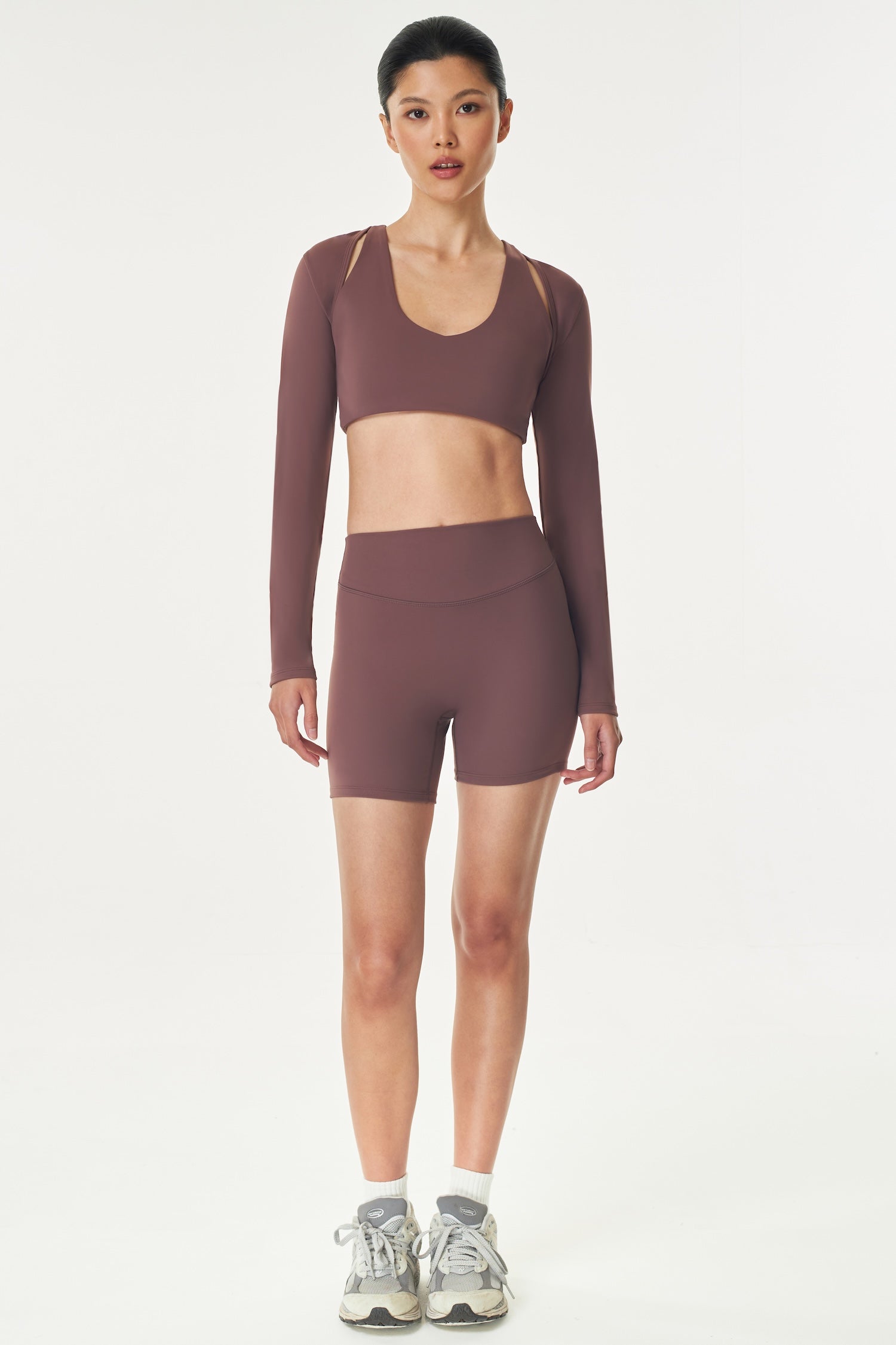 Lunette Long Sleeve Outer in Raisin