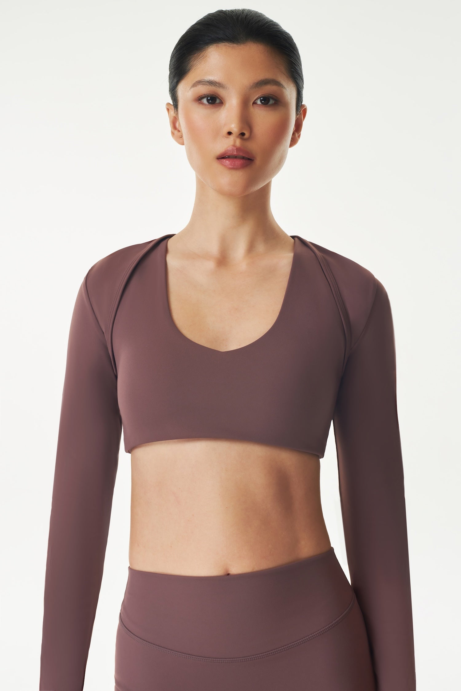 Lunette Long Sleeve Outer in Raisin