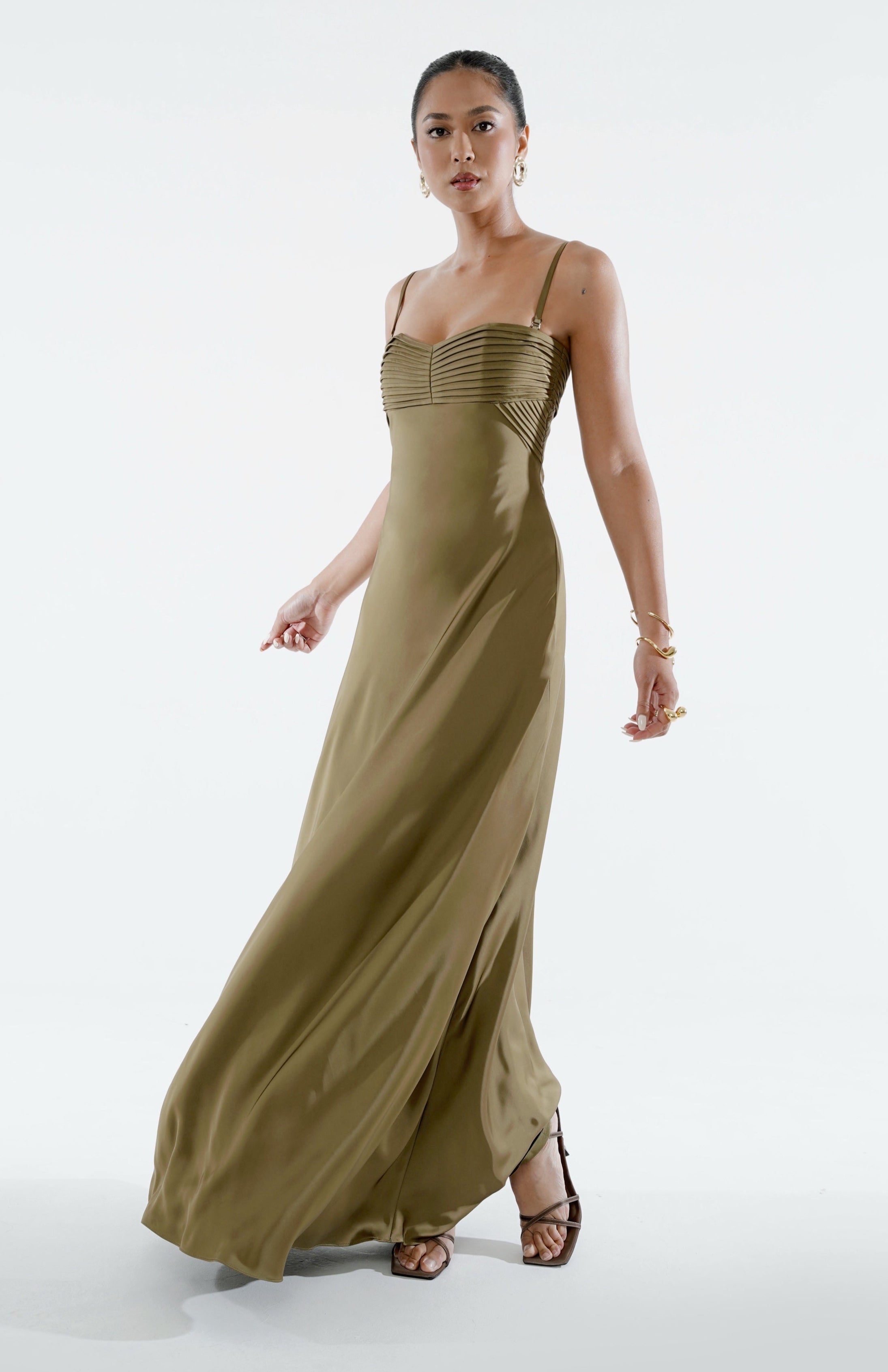Lover Dress In Moss Green