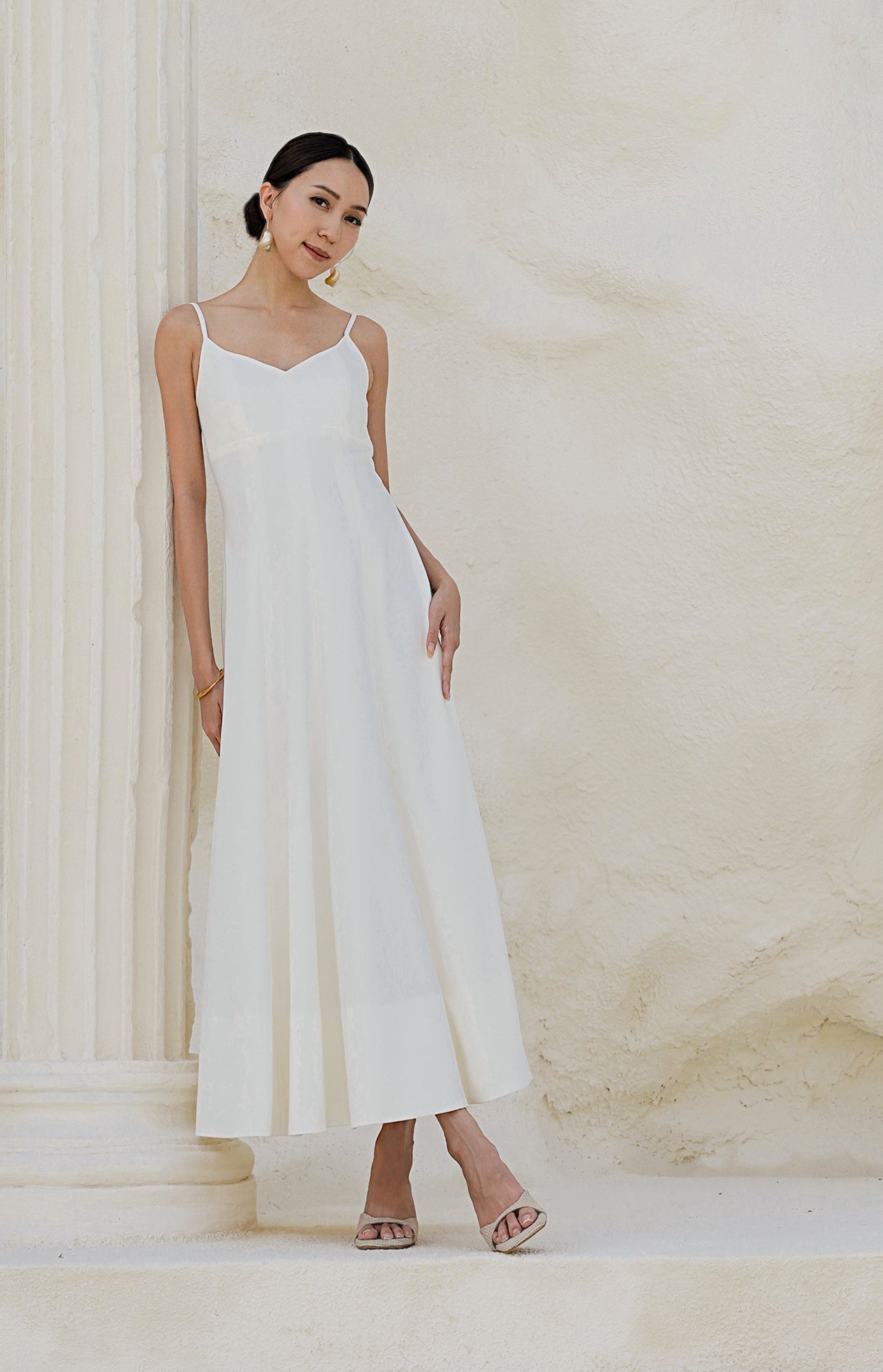 Emi Dress In White