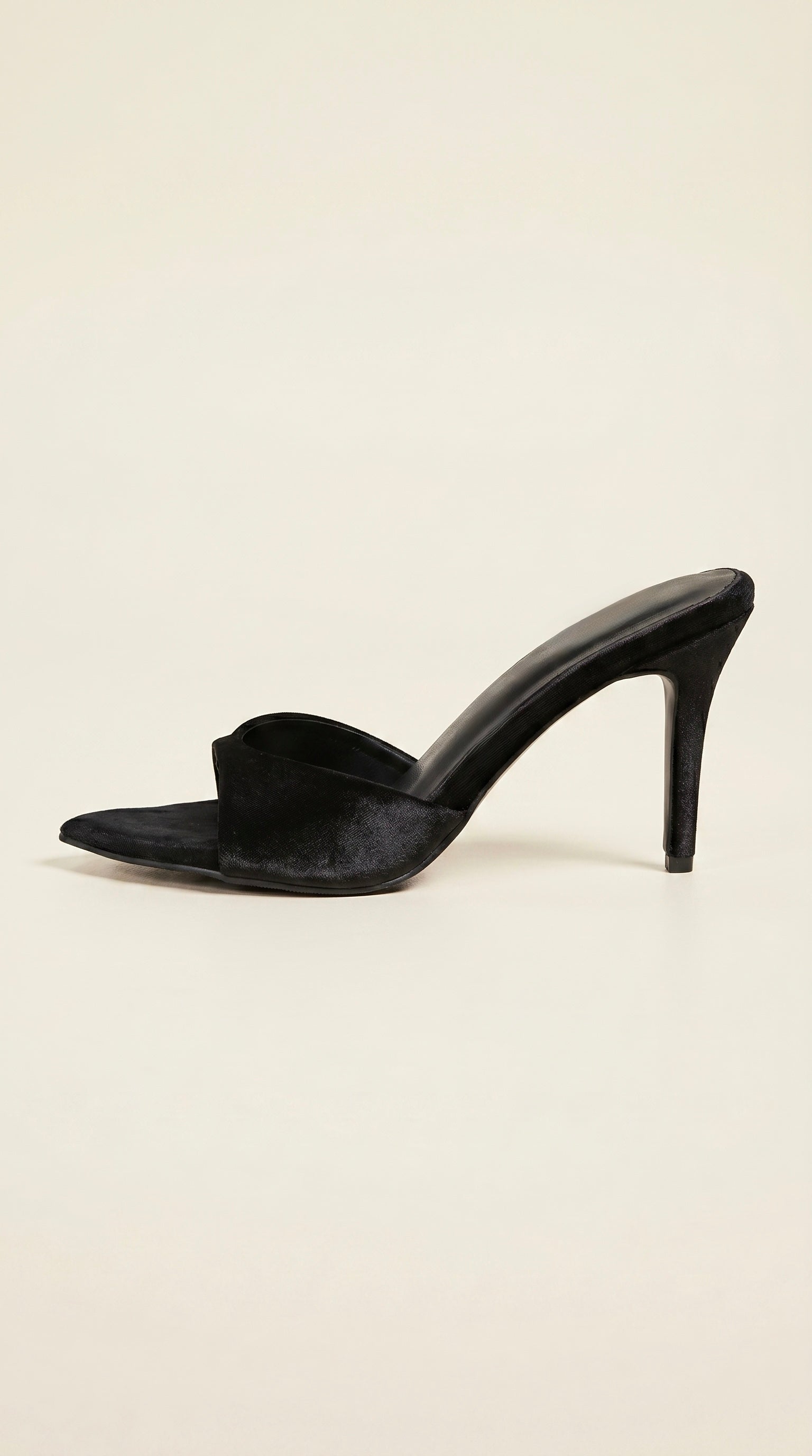 Velvet On Point 9cm Heels In Black