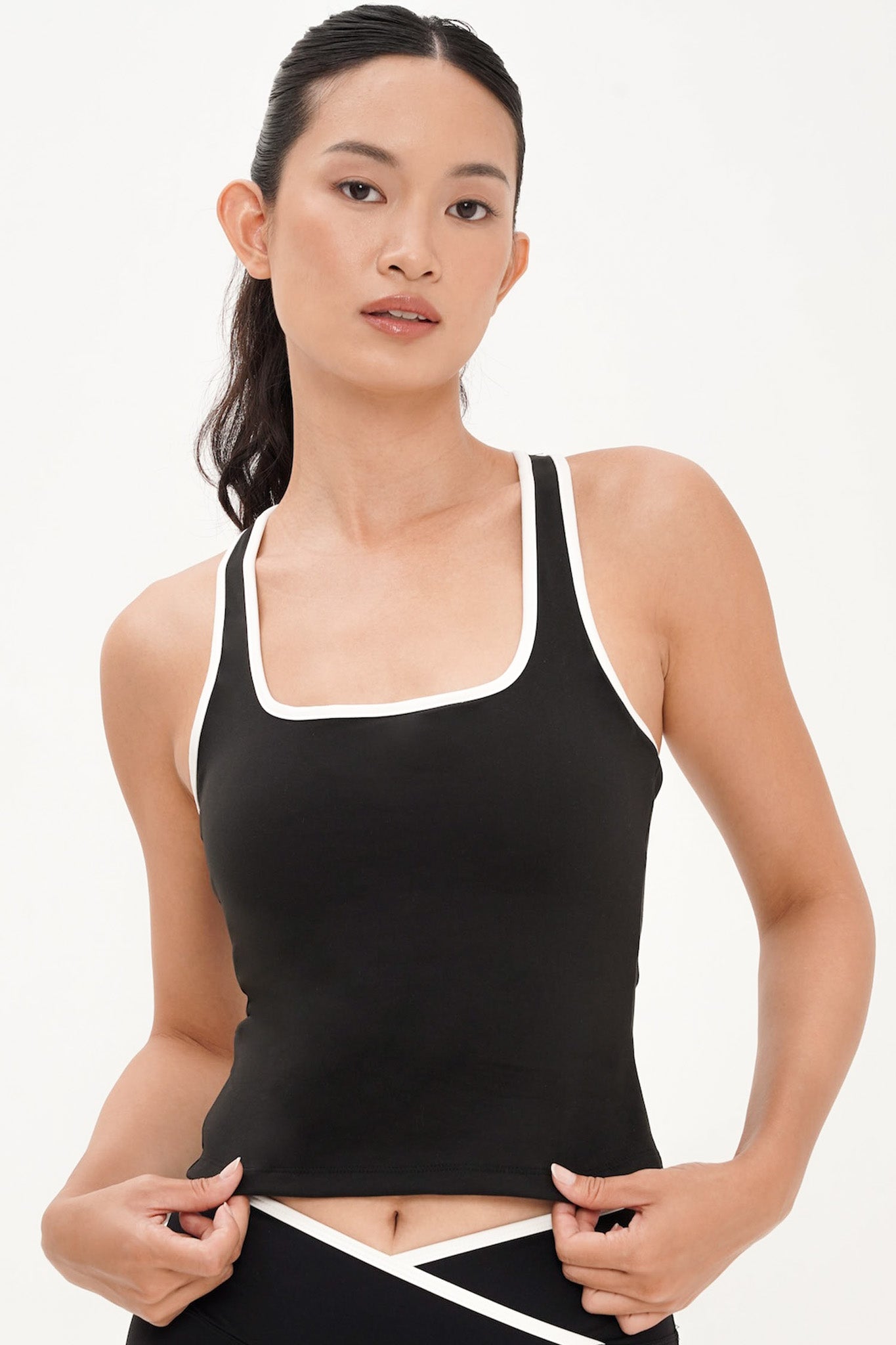 Boast Contrast Bra Top in Black