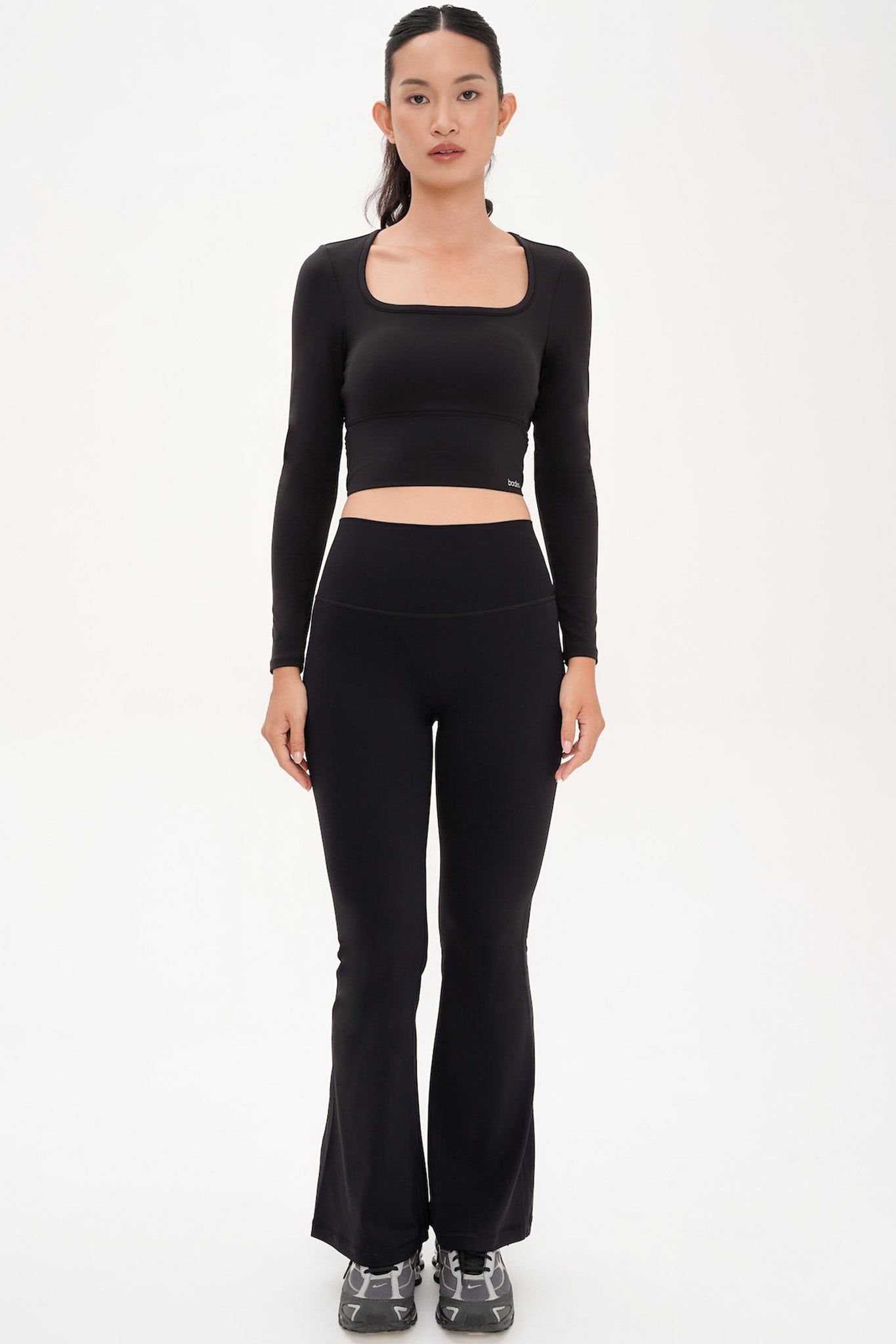 Restore Long Sleeve Bra Top in Black