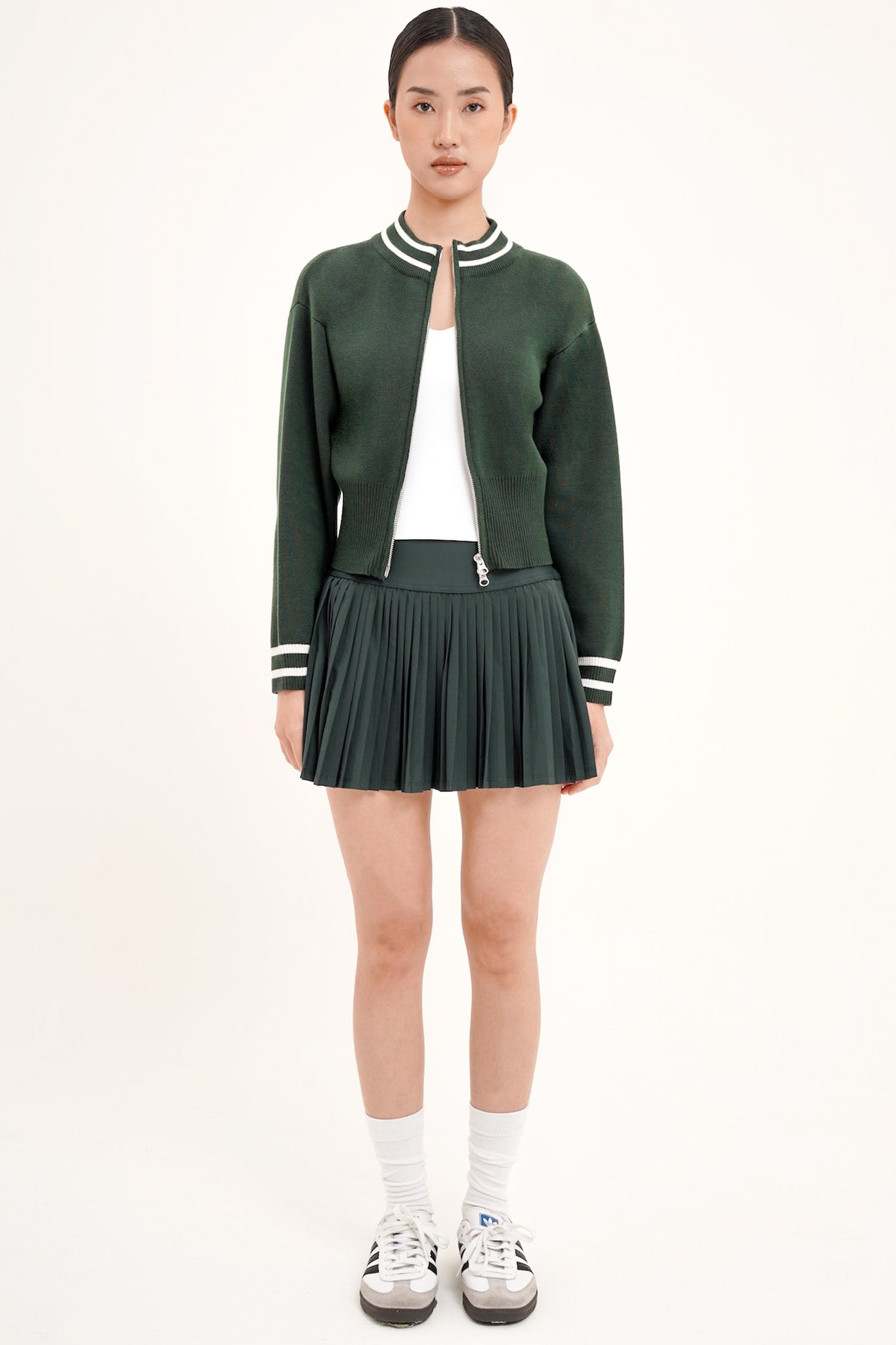 Warm-Up Knit Jacket in Forest