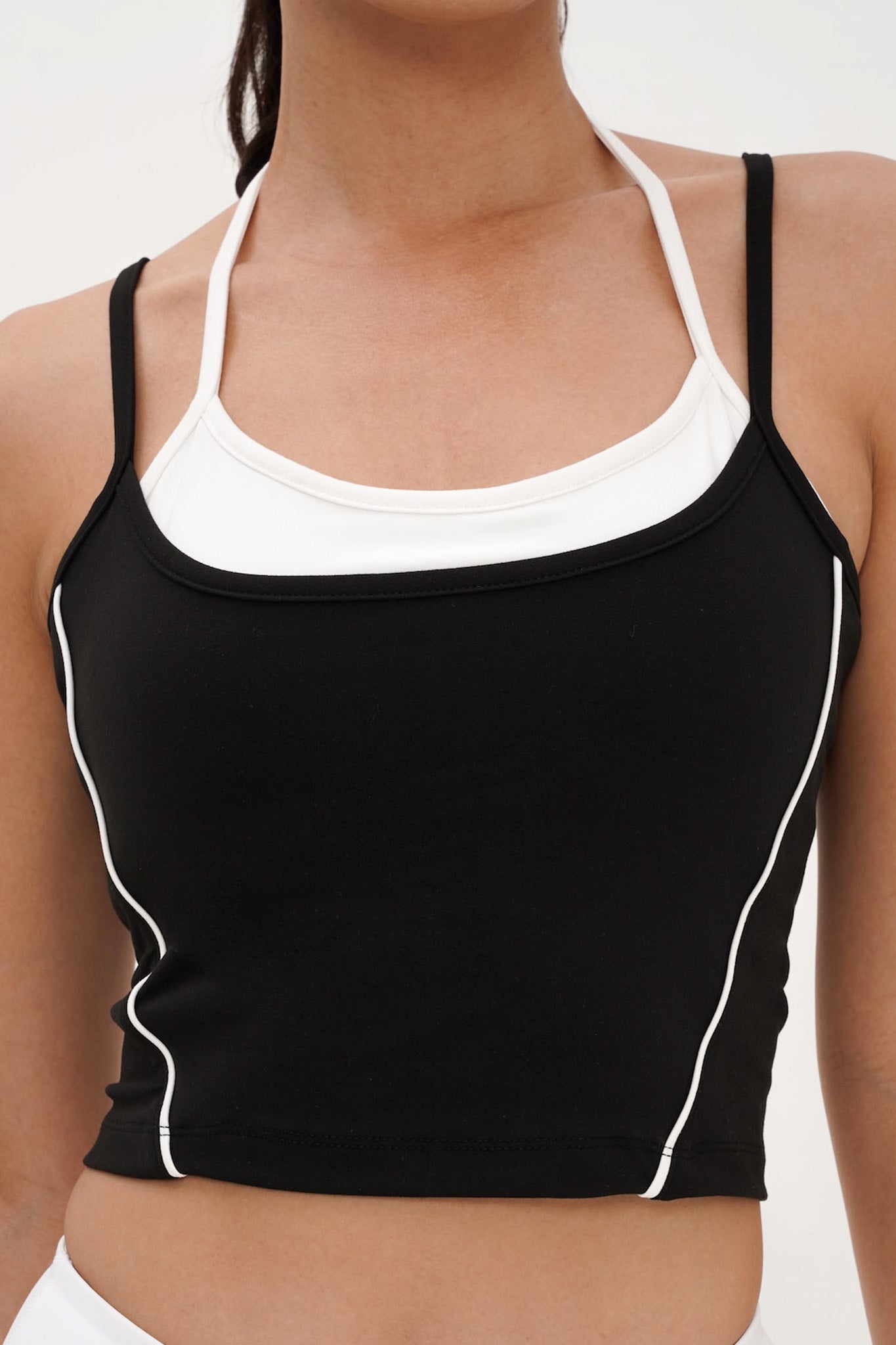 Intrigue Contrast Bra Top in Black