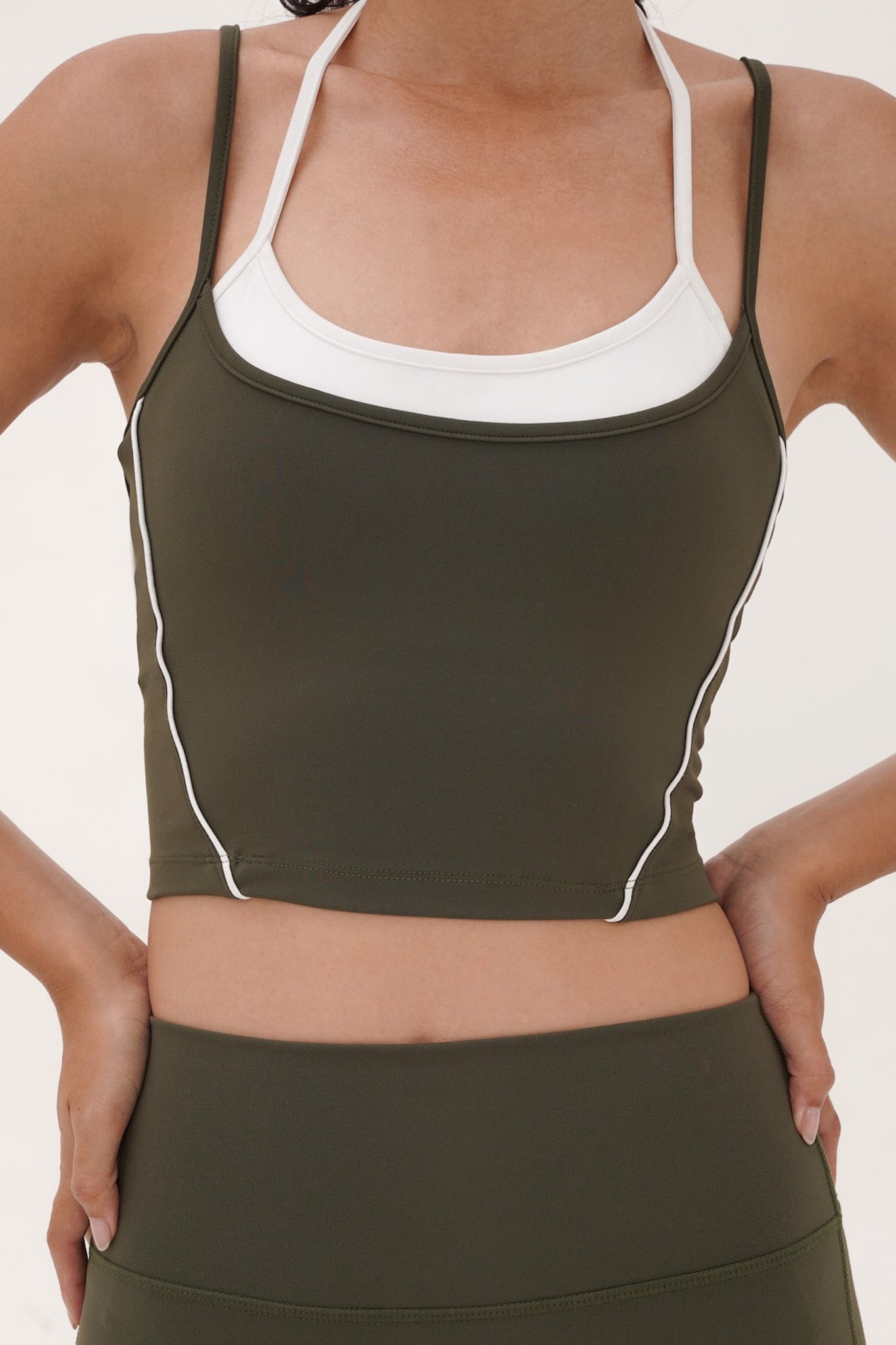 Intrigue Bra Top in Army Green