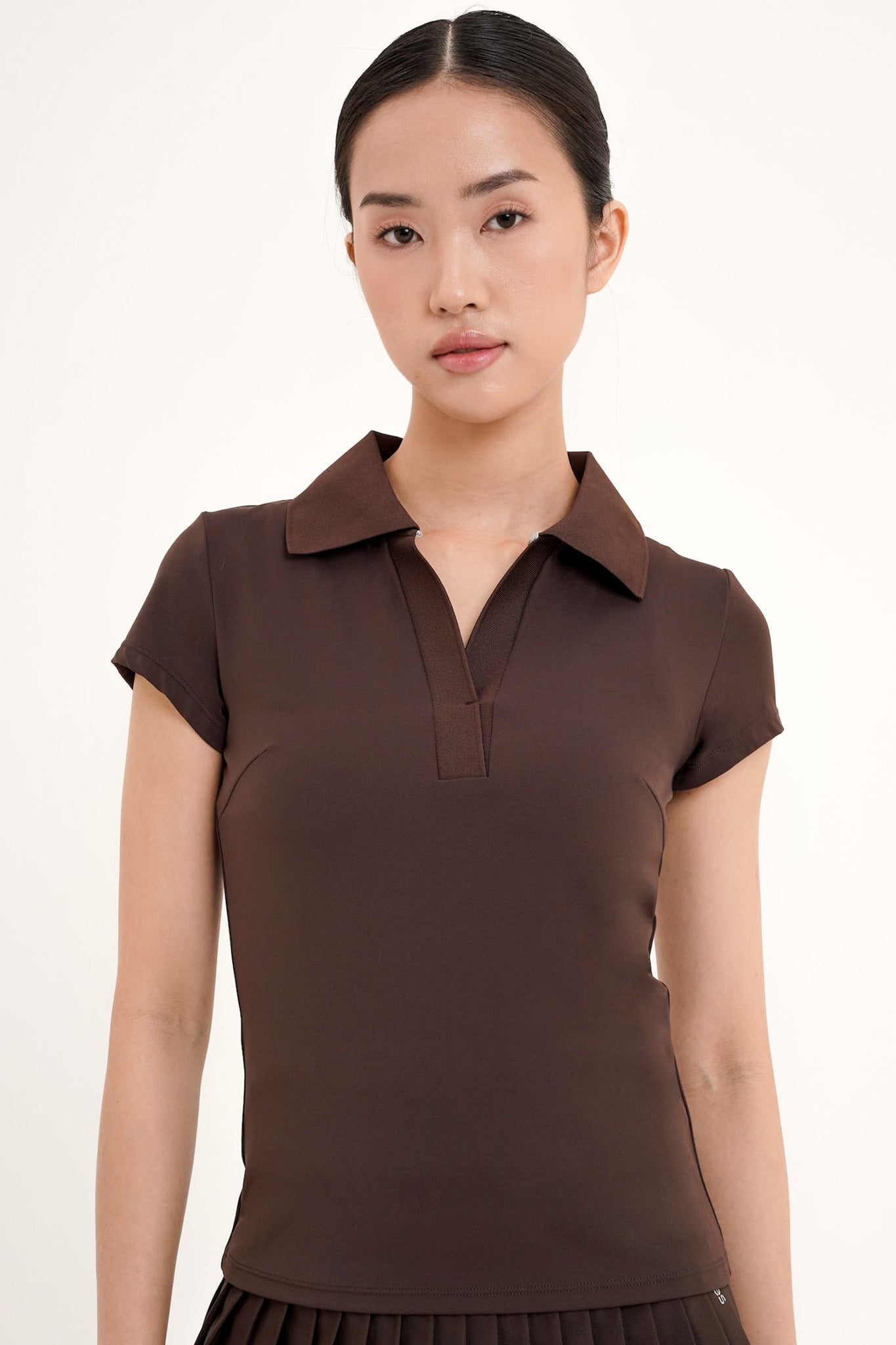 Baseline Polo Top in Espresso