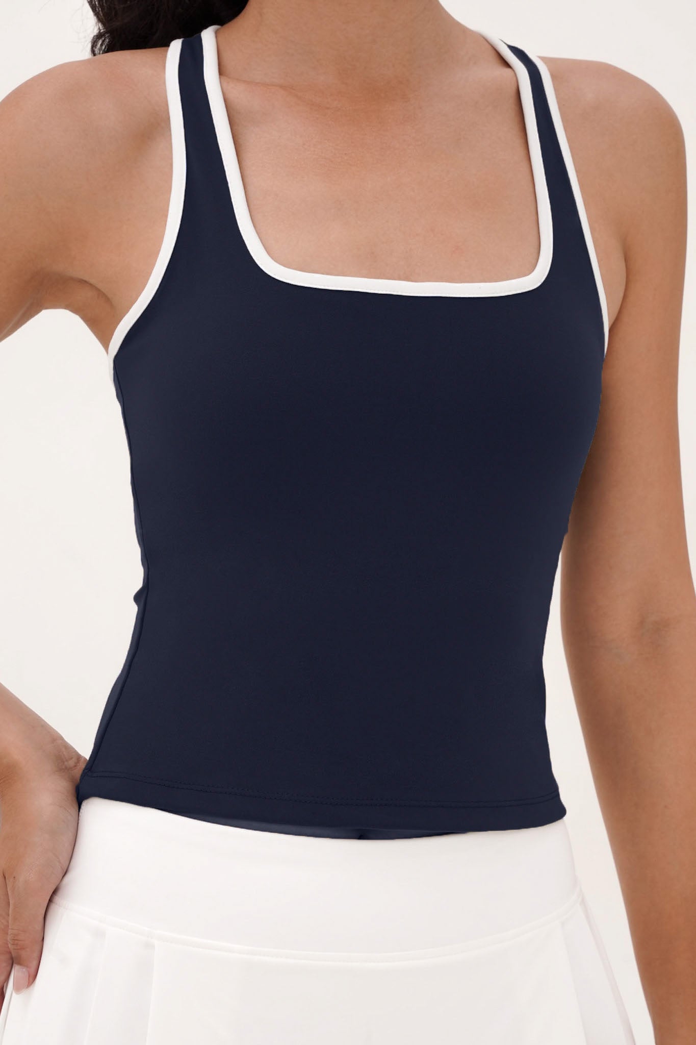 Boast Contrast Bra Top in Midnight Navy