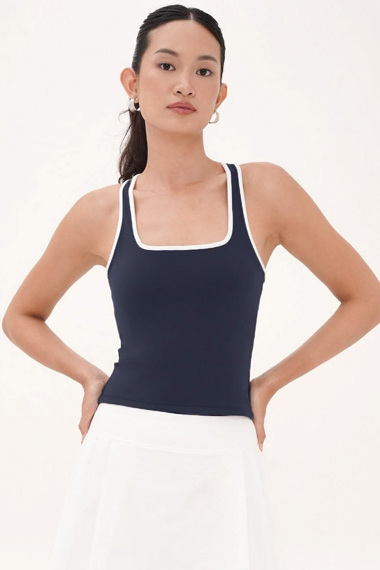 Boast Contrast Bra Top in Midnight Navy