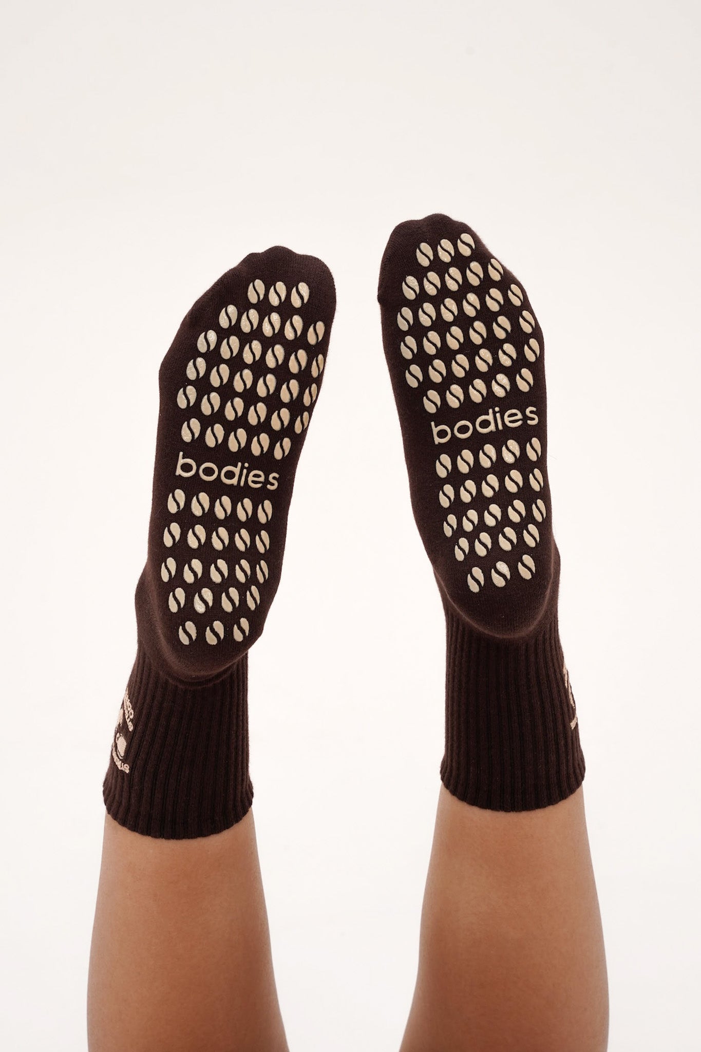 Strong Core, Stronger Coffee Grip Socks in Espresso