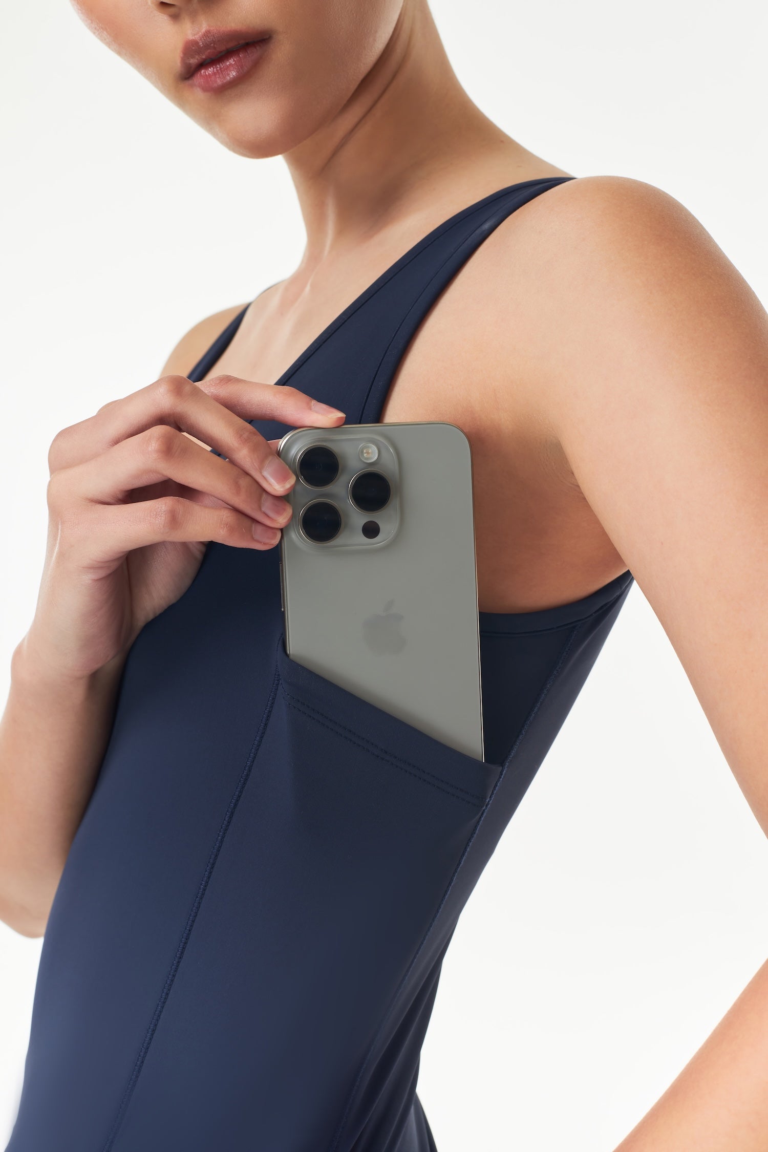 Route Pocket Tank Top in Midnight Navy