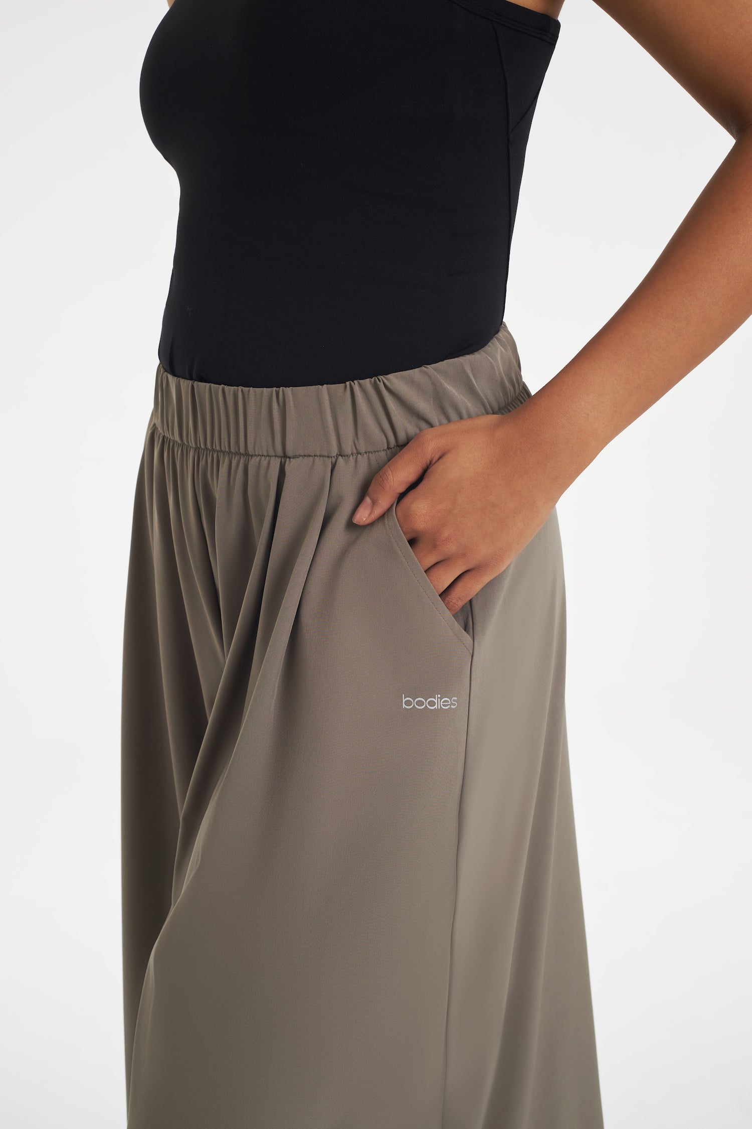 Step Wide Pants in Mosswood