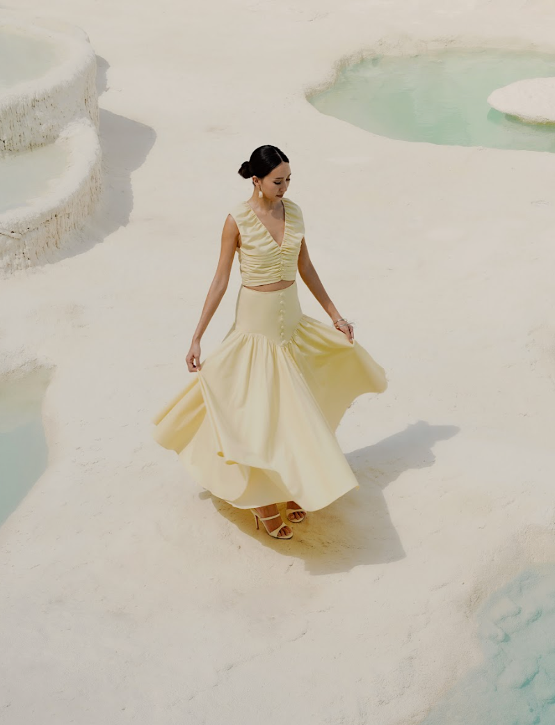 Eulalia Ruched Top In Butter