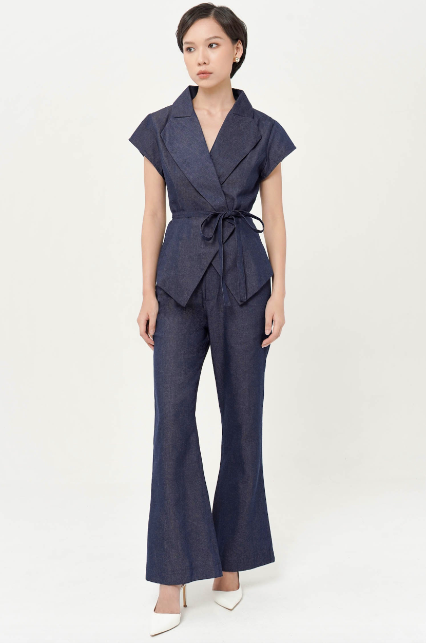 Mercer Tailored Trousers In Denim