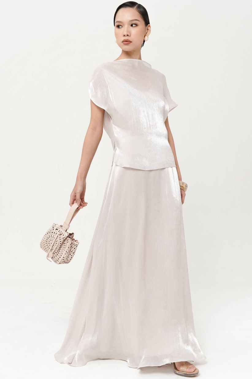 Altair Maxi Skirt In Nude