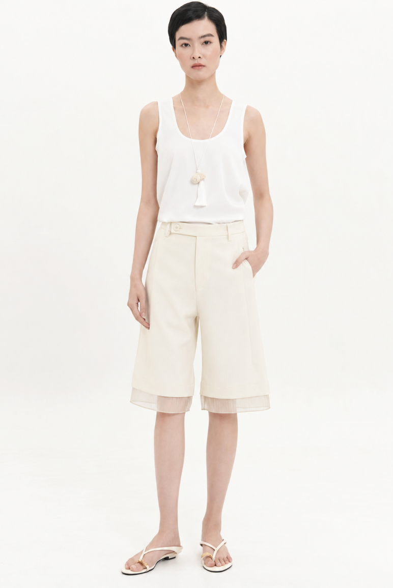 Crete Bermuda Pants In Porcelain