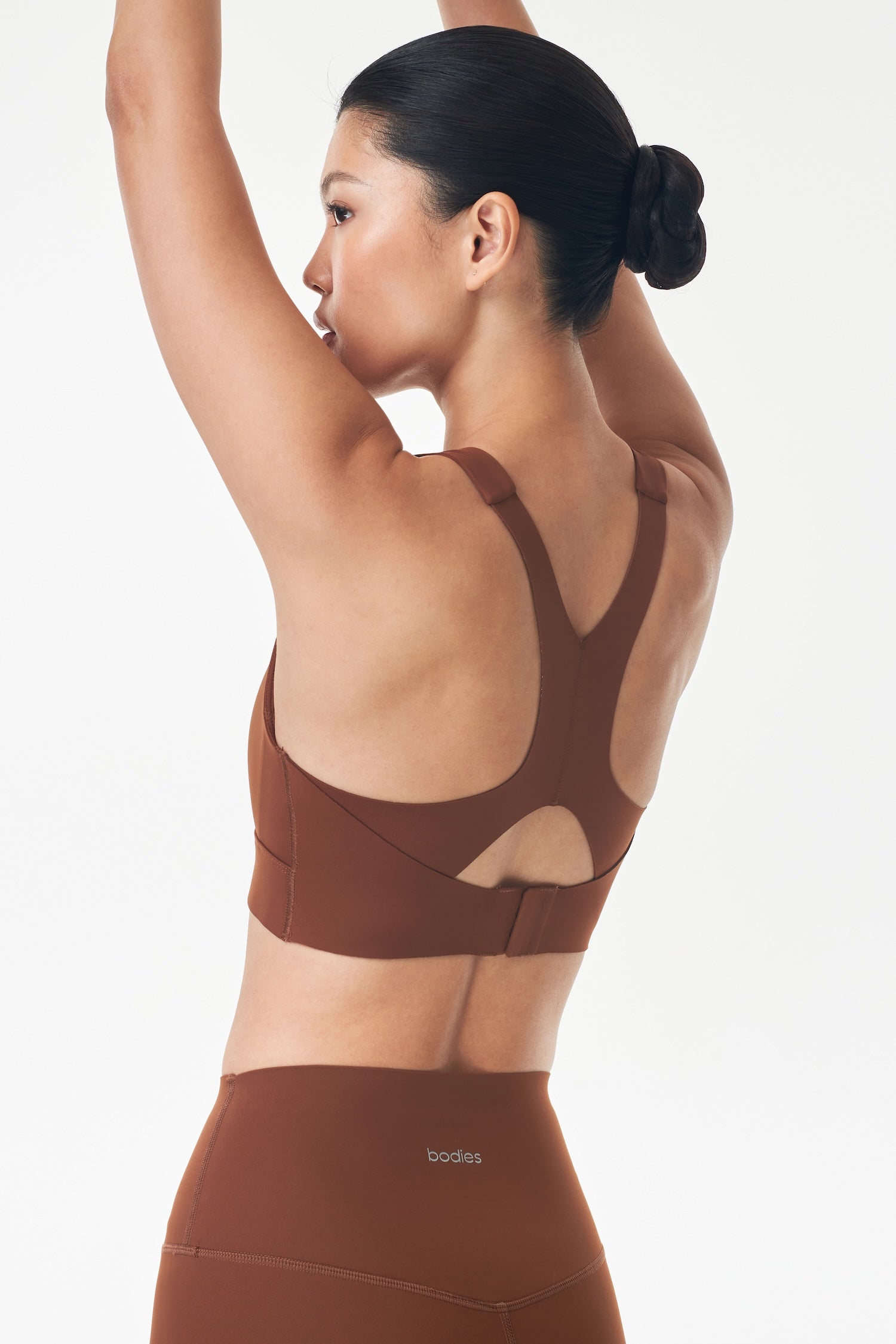 Split High Impact Bra in Caramel