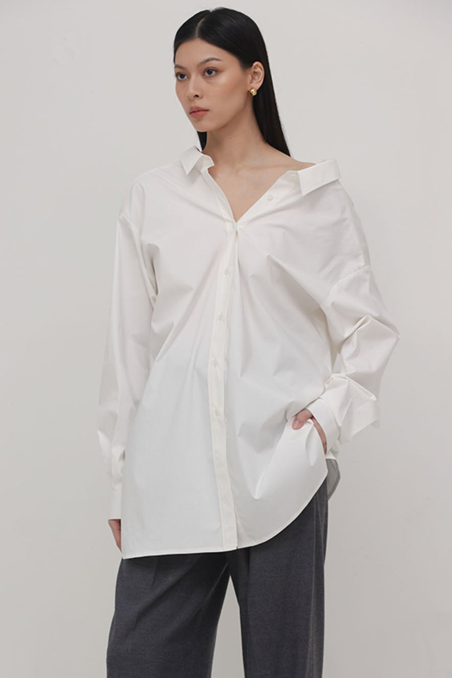 Dou White Oversized Shirt