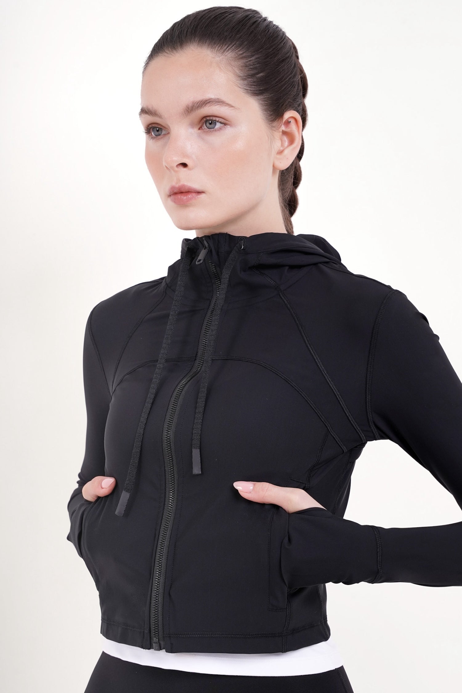 Lightweight Cropped Jacket in Black