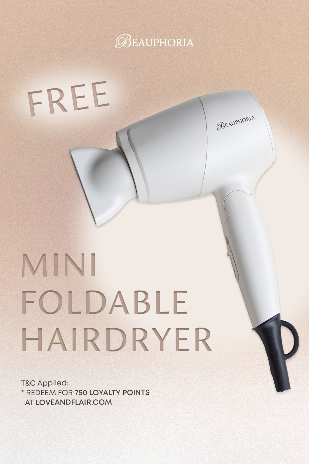 FREE BEAUPHORIA MINI HAIRDRYER