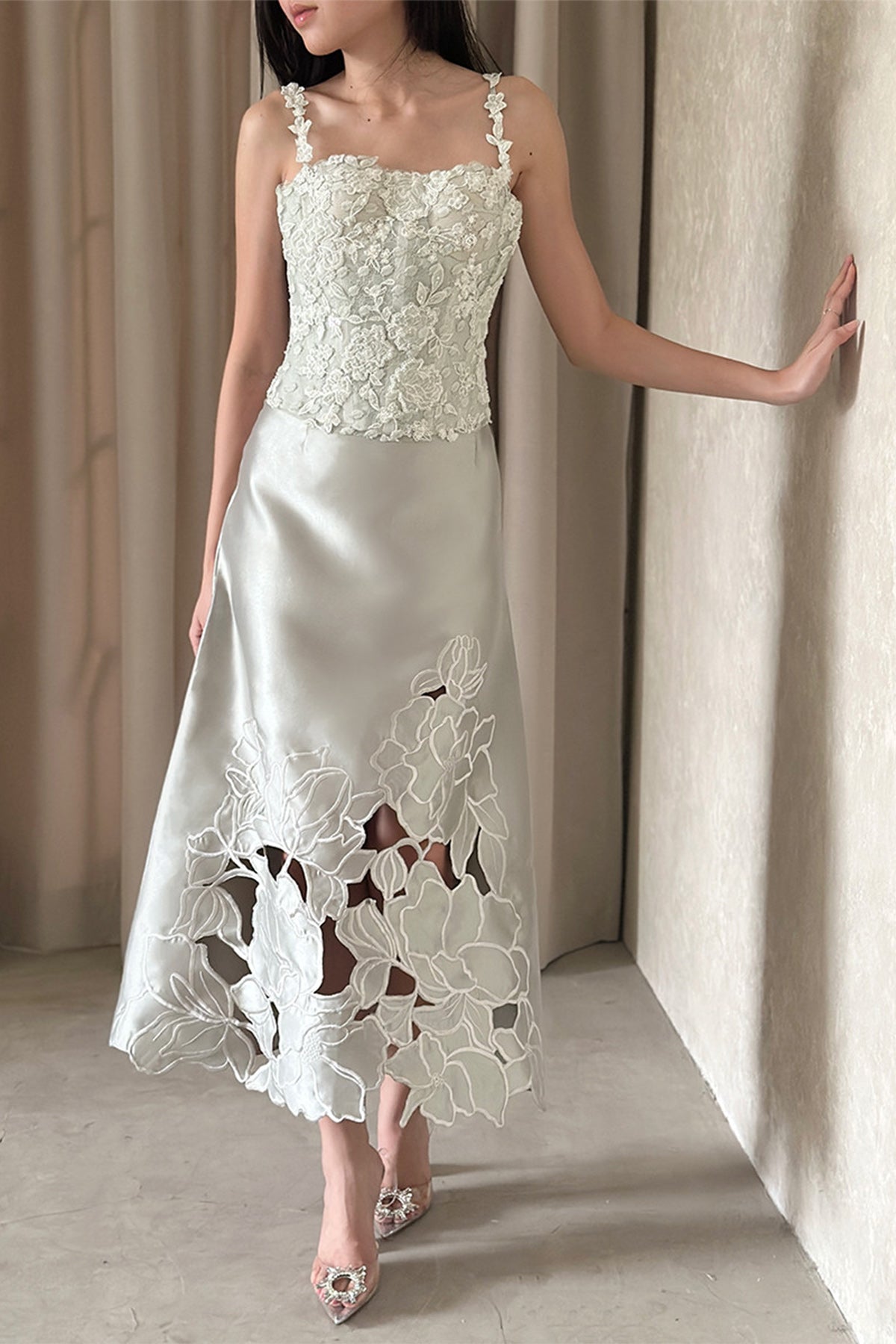 Azura Top With Elora Skirt In Mint