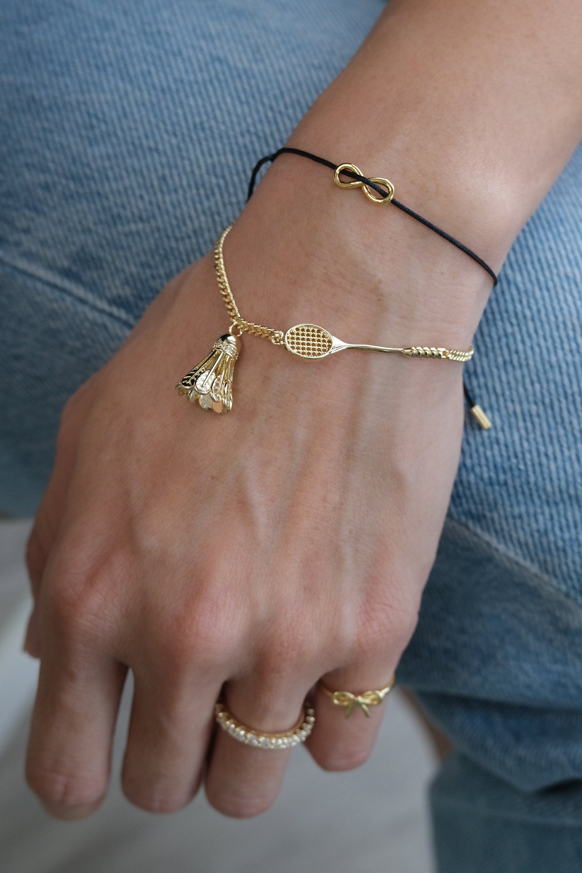 Badminton Bracellet In Gold