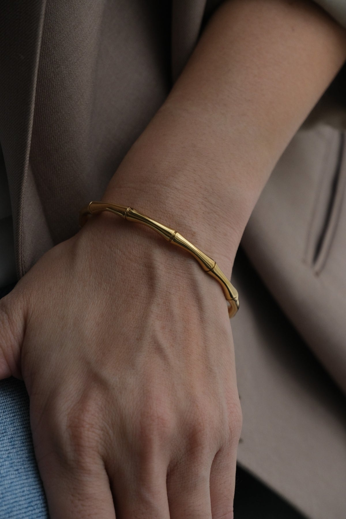 Bamboo Bangle In Gold