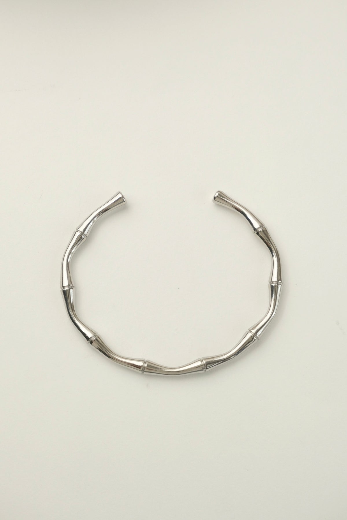 Bamboo Bangle In Silver