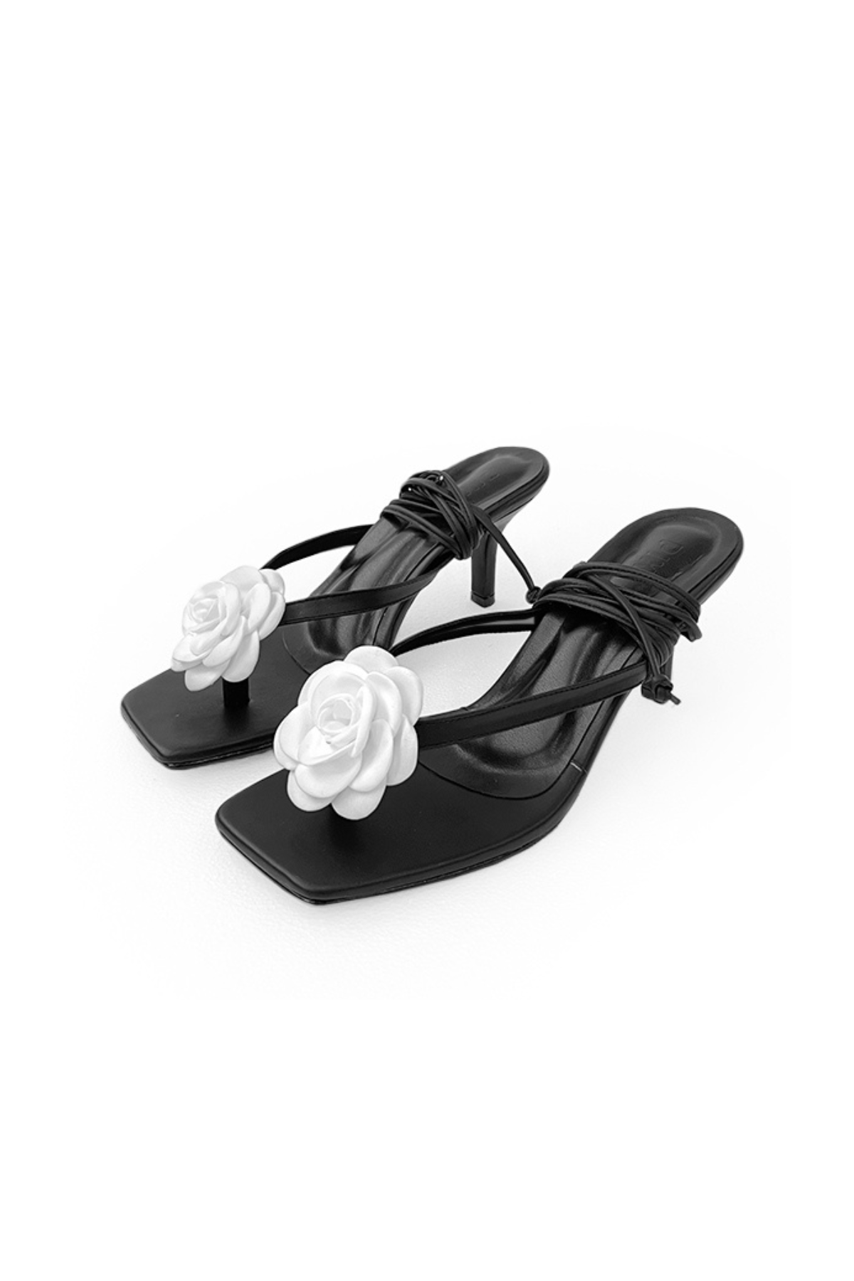 Black White Kira Heels