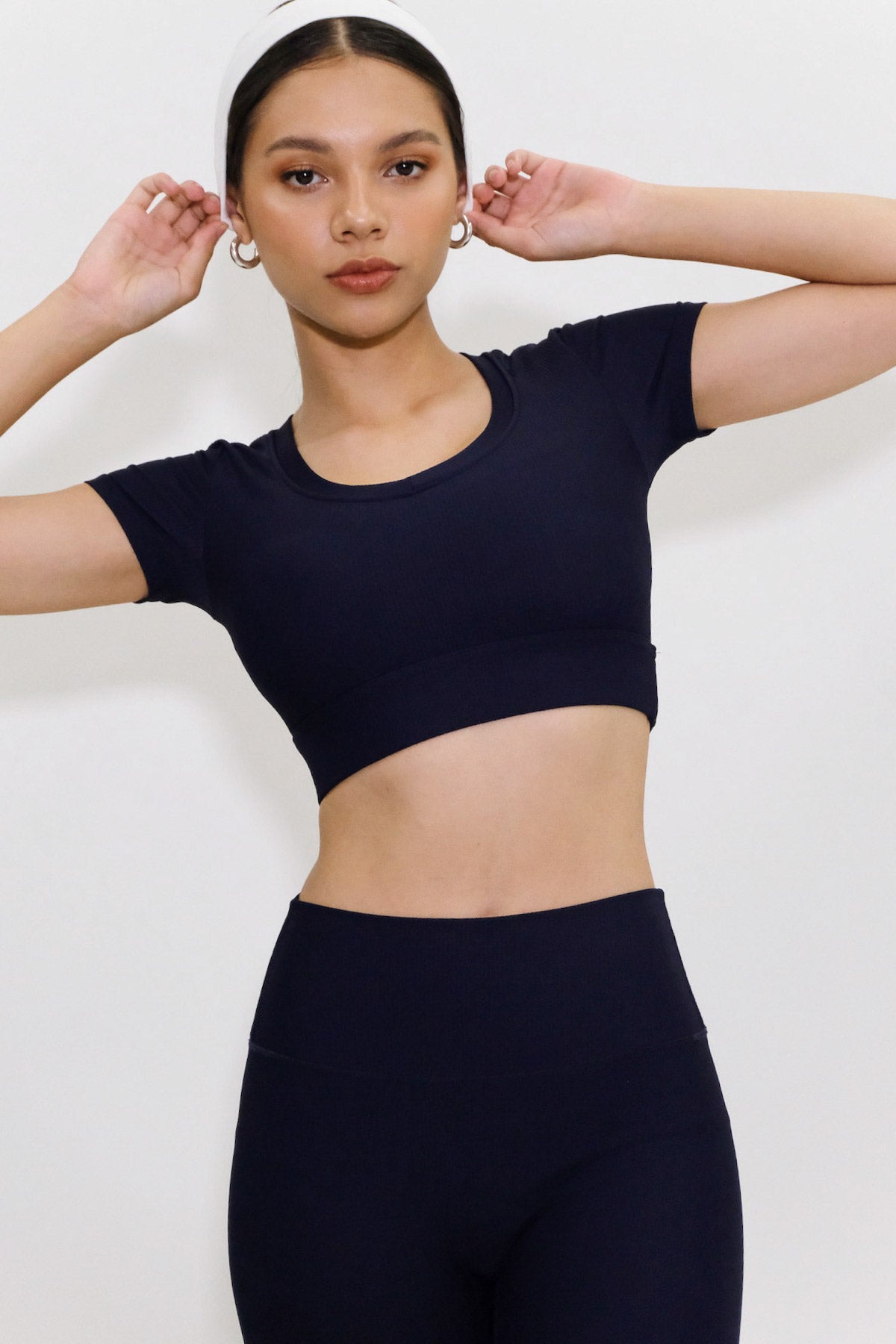 Savvy Cropped Bra Top in Navy (1 LEFT)