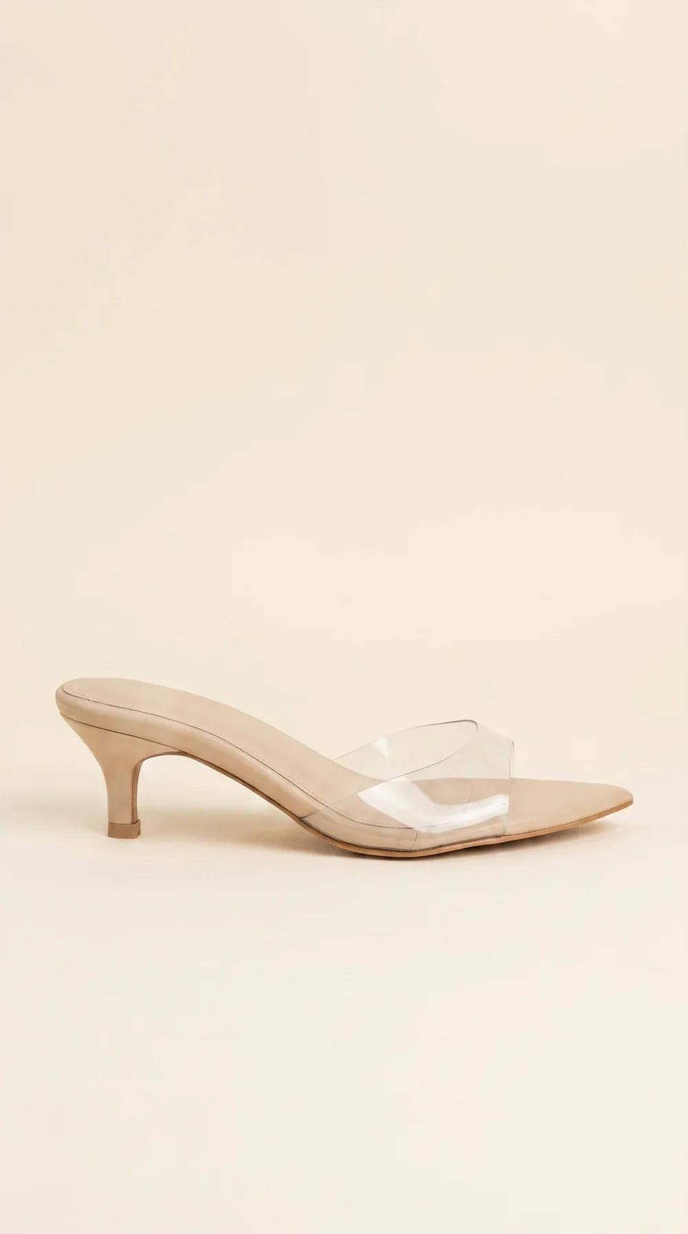 On-Point PVC Heels in Nude (5 cm)