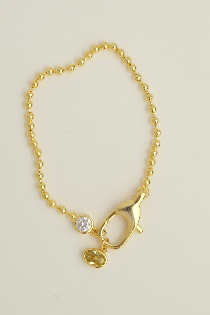 Chloe Bead Bracelet In Gold