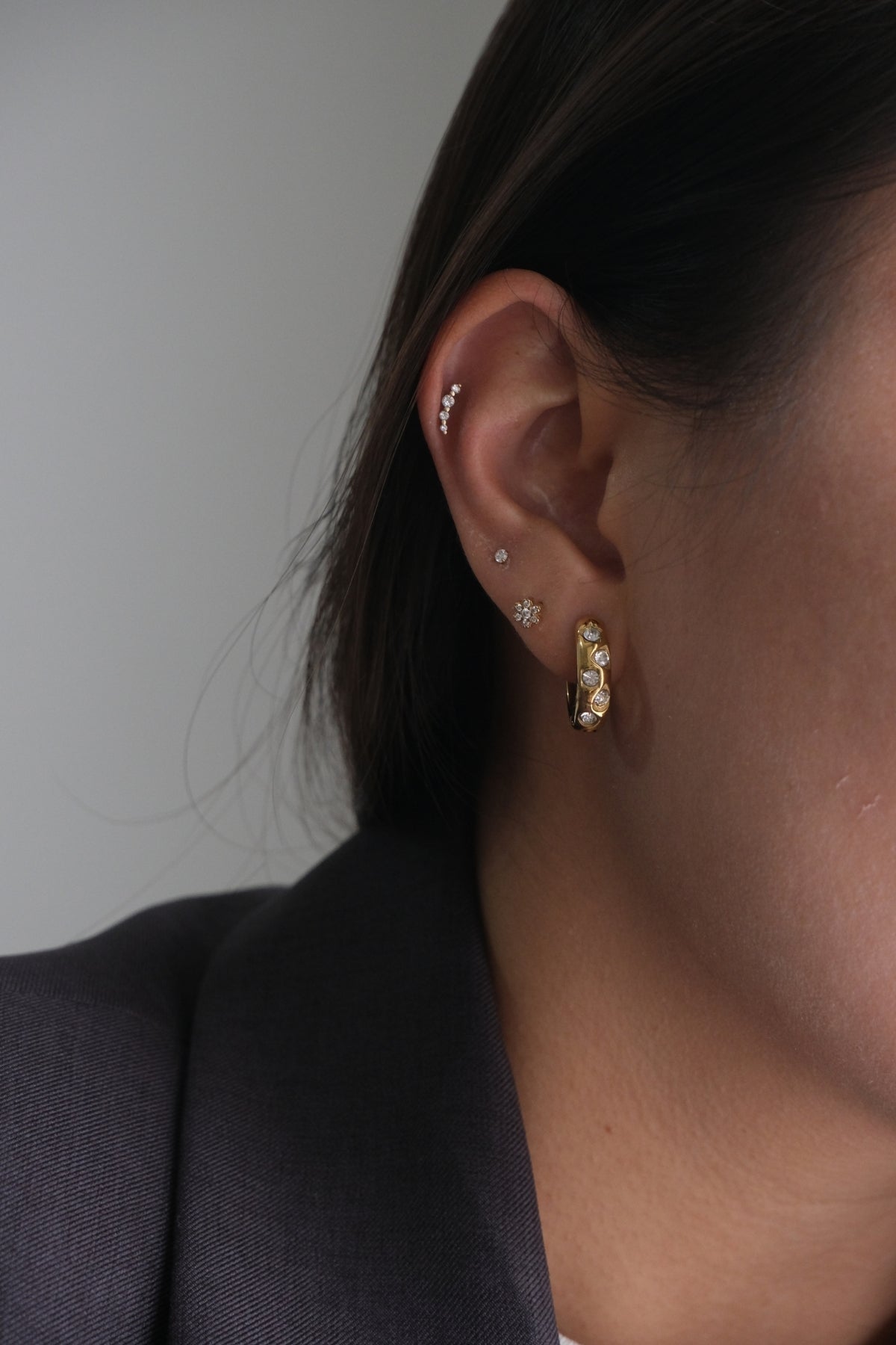 Claire Hoop Earrings Silver