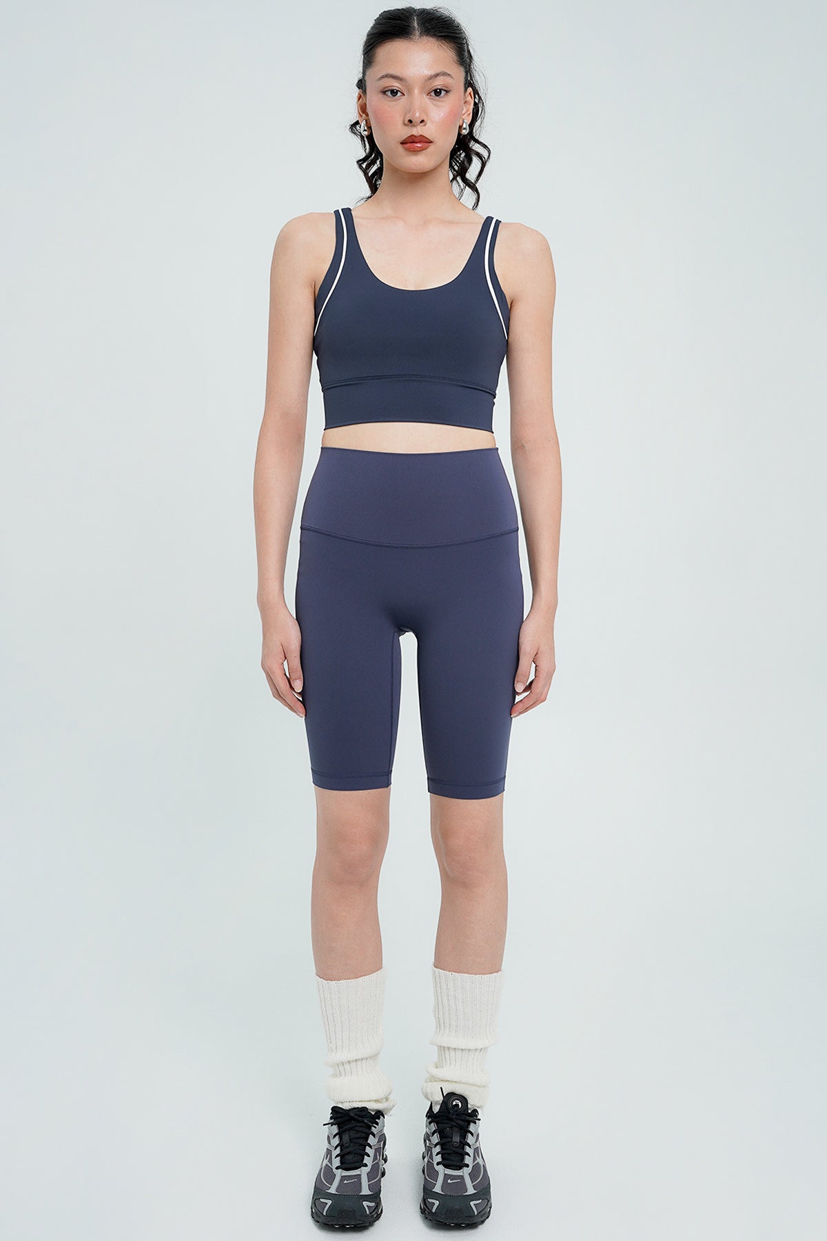 Asana Biker Shorts in Navy