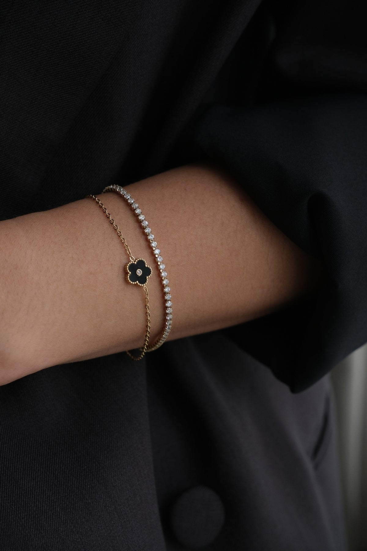 Fiori Bracelet Black Gold