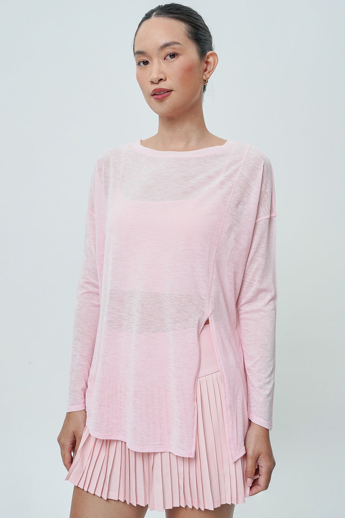 Frequency Long Sleeve Top in Rosé
