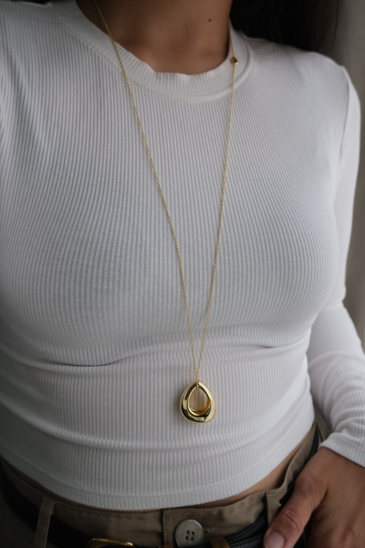 Gold Pebble Necklace