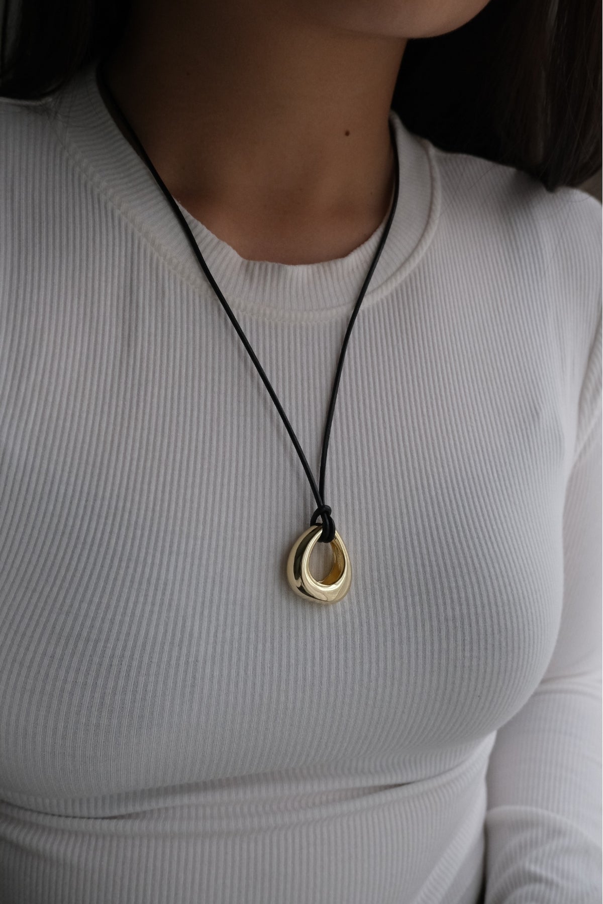 Gold Pebble Necklace