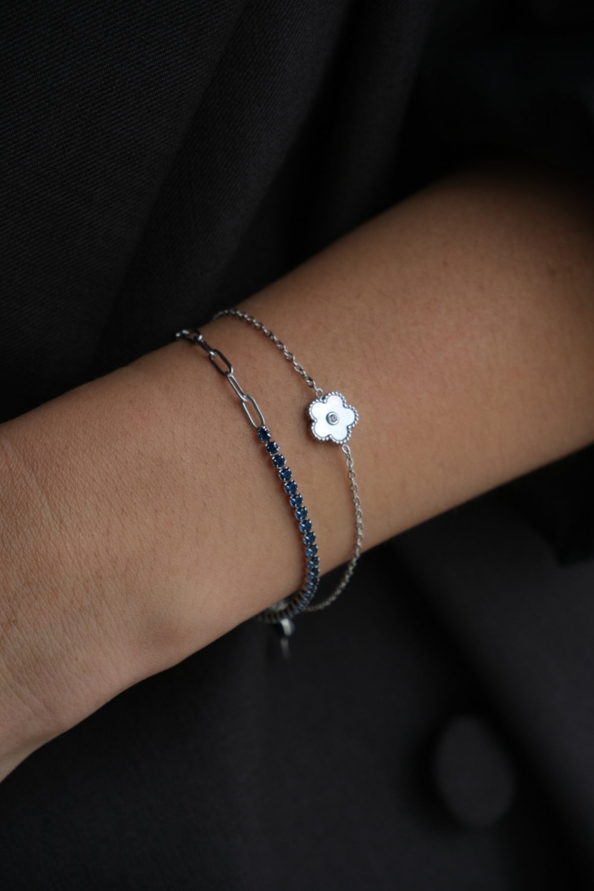 Half Tennis Bracelet Silver