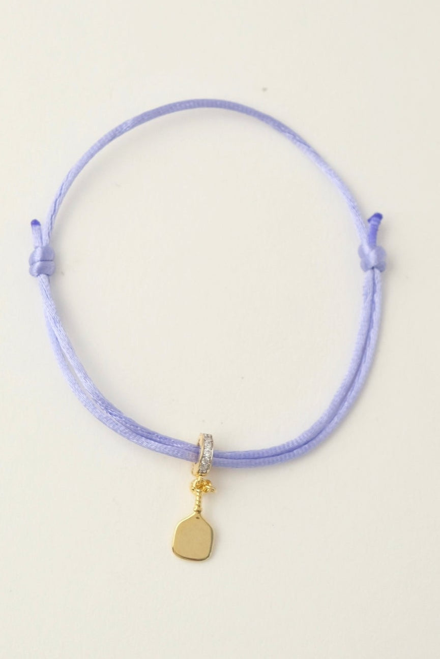 Padel Charm With Rope Bracelet In Lavender