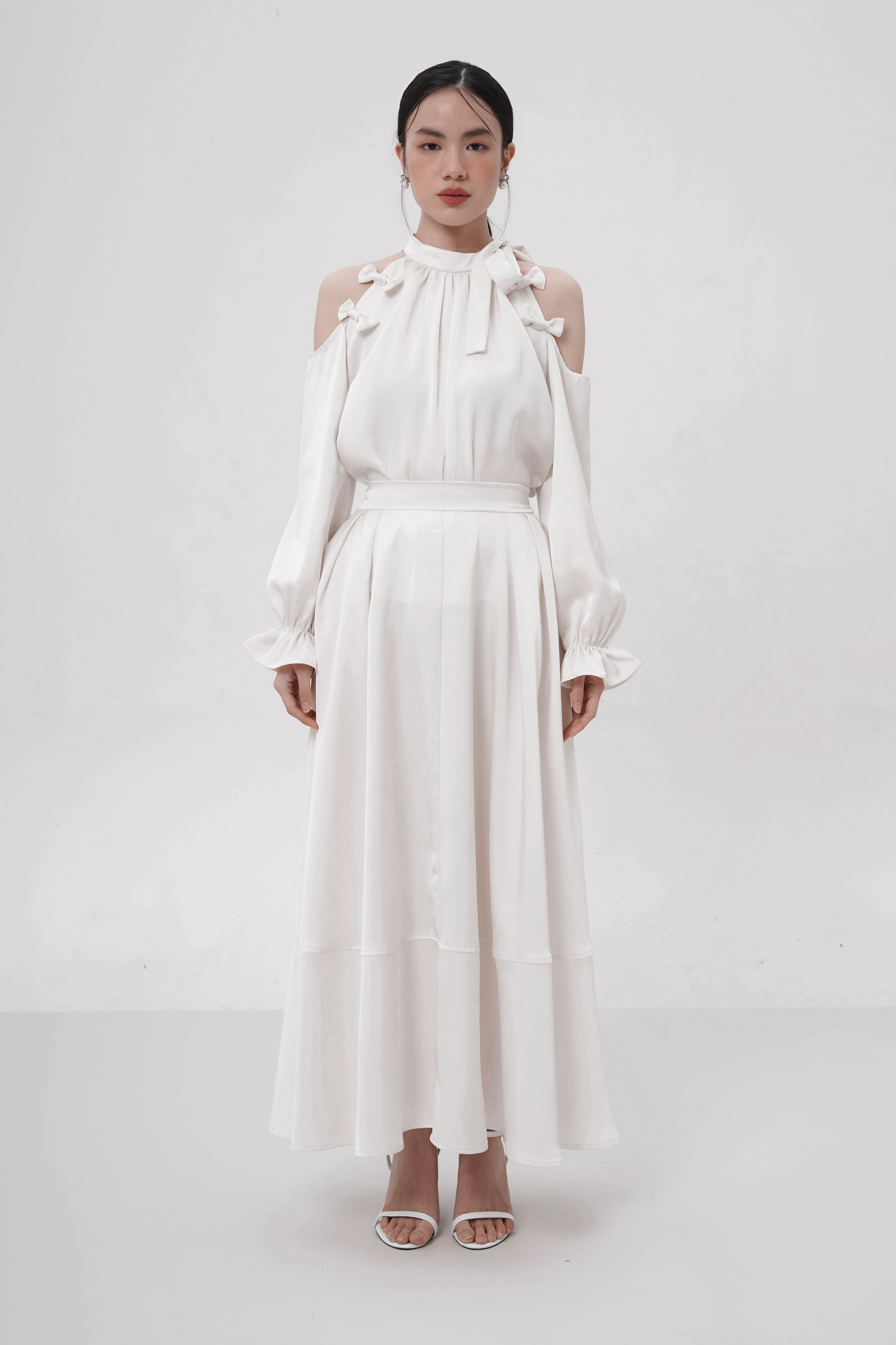 Alda Midi Skirt In White