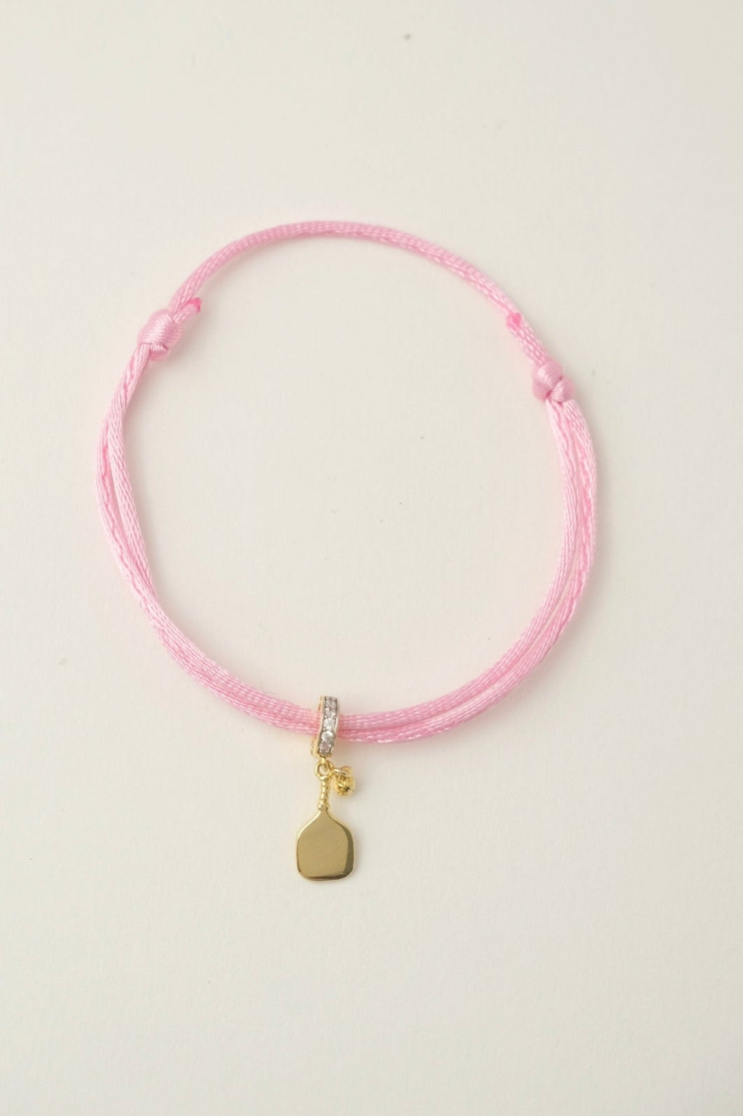 Padel Charm With Rope Bracelet In Pink