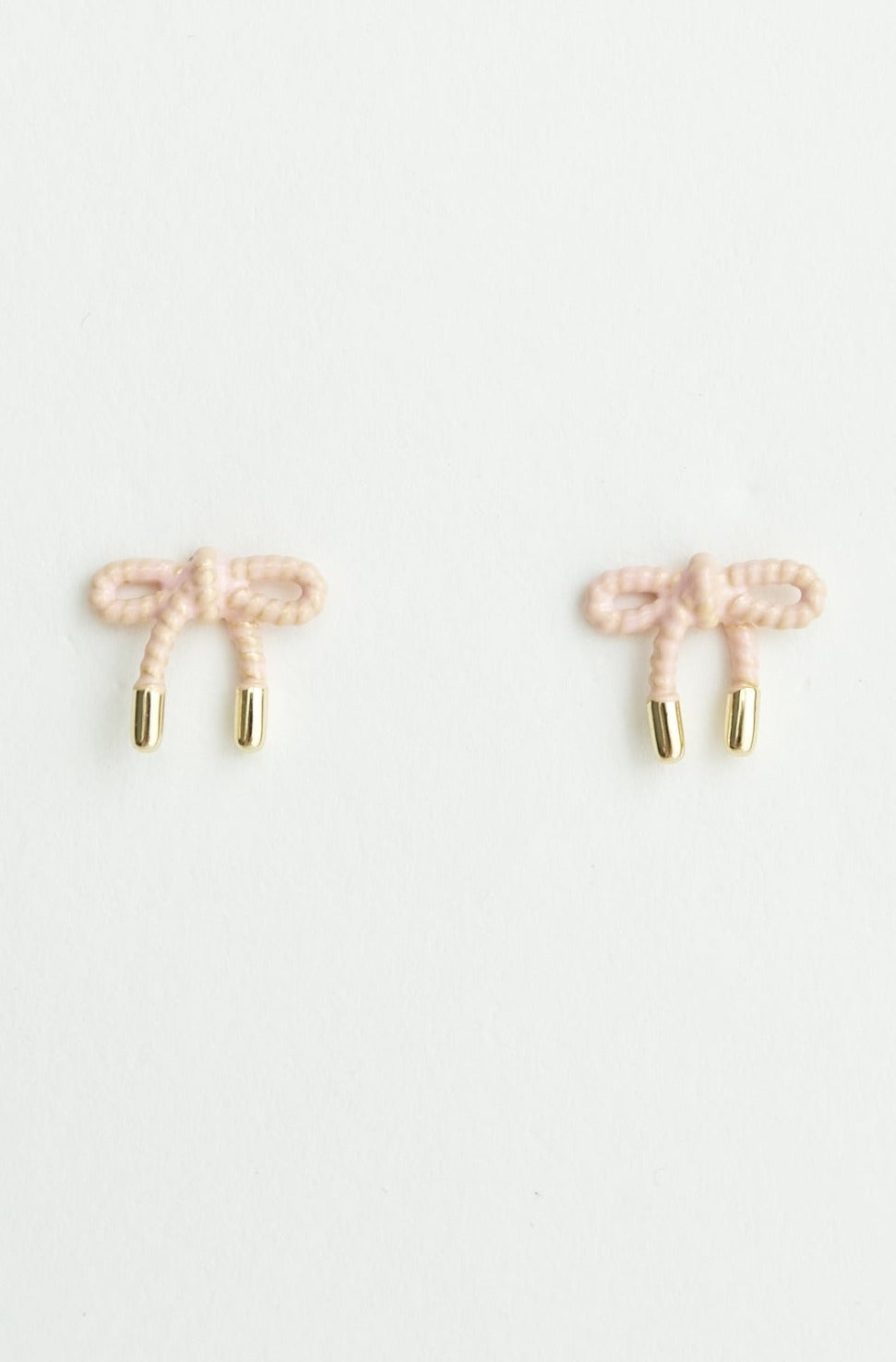 Rope Bow Stud Pink