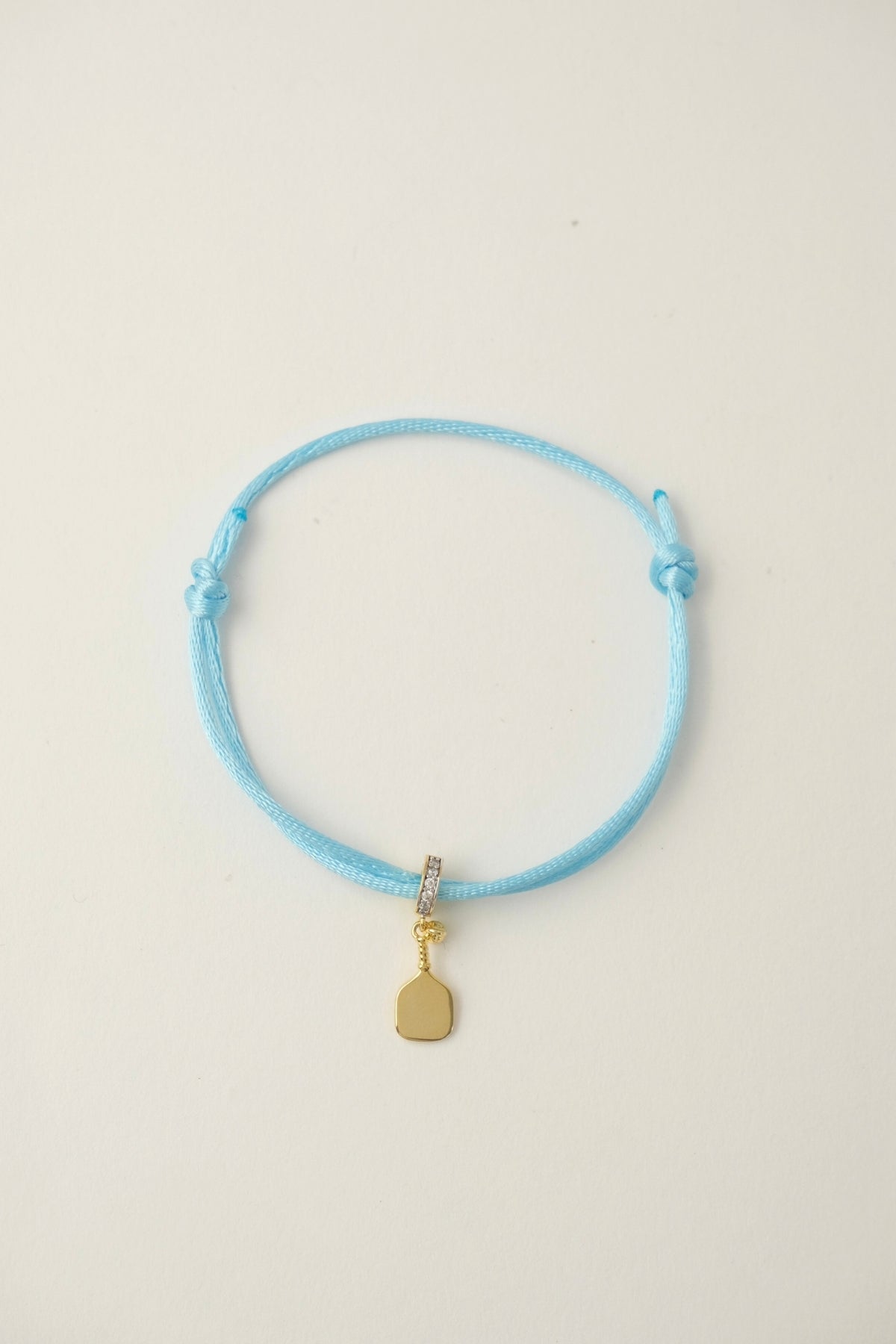 Padel Charm With Rope Bracelet In Sky Blue