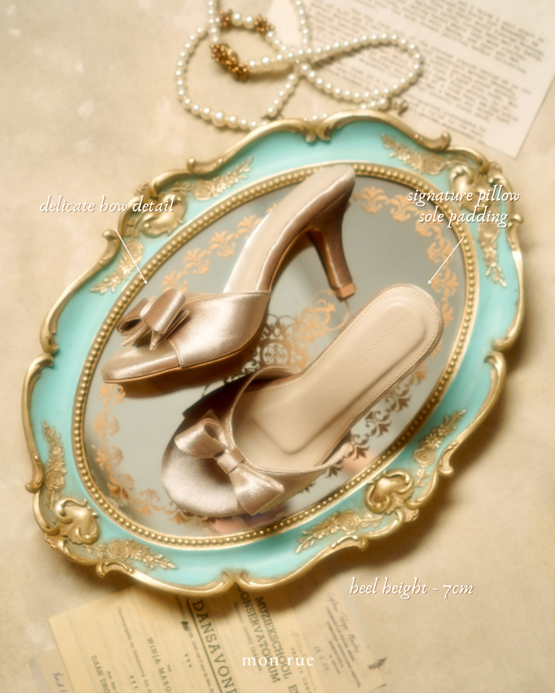 Margot Heels 7cm in Cream