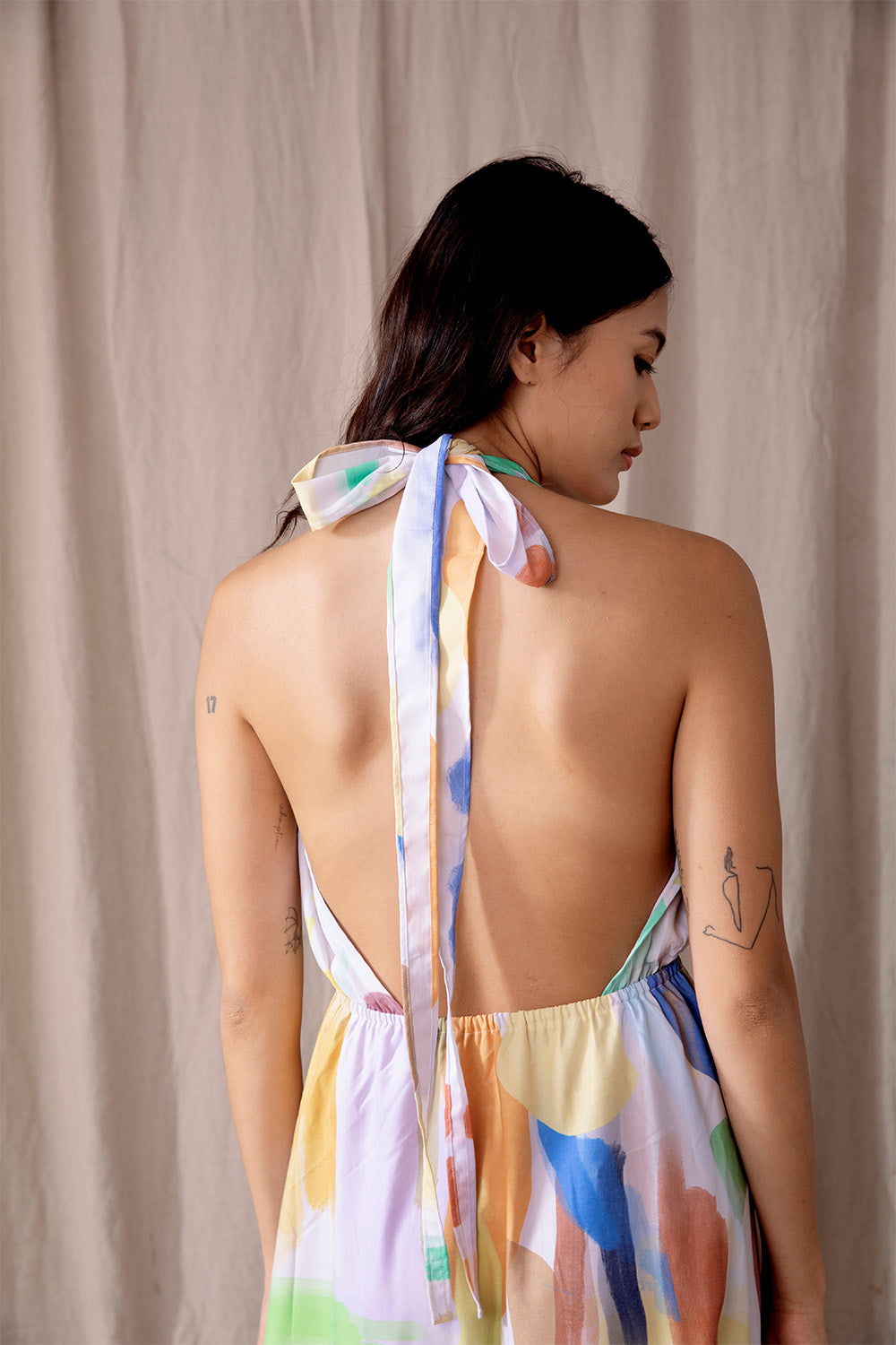 Alaia Dress In Watercolor (4Left)
