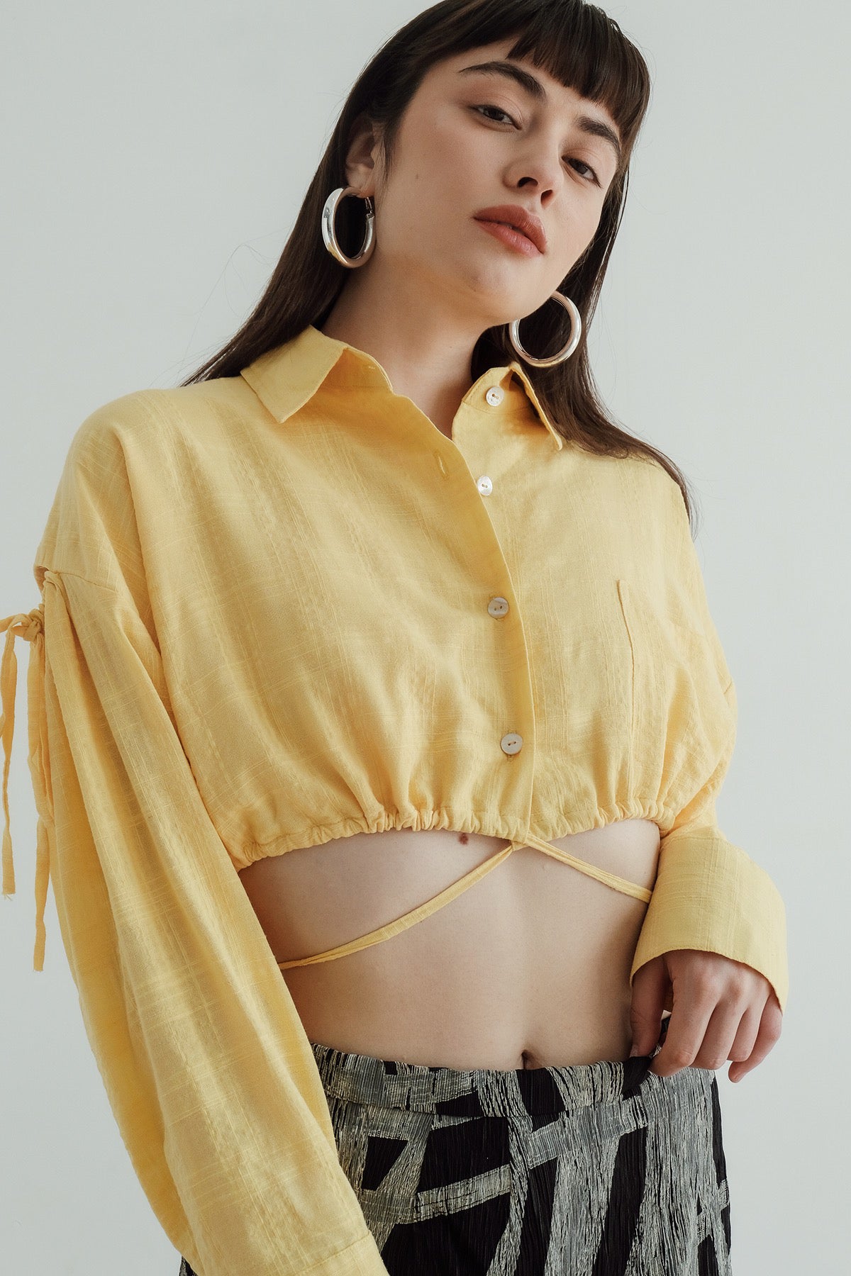 Attare Crop Top in Yellow