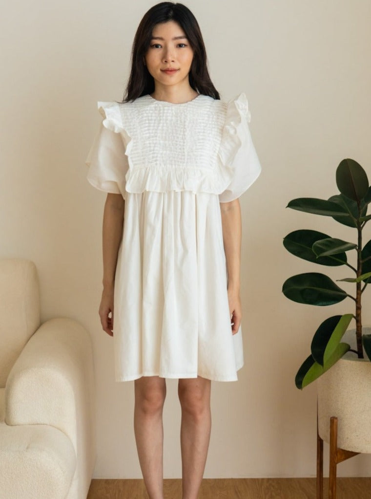 Alaia Pleats Dress In White (Bestseller!)