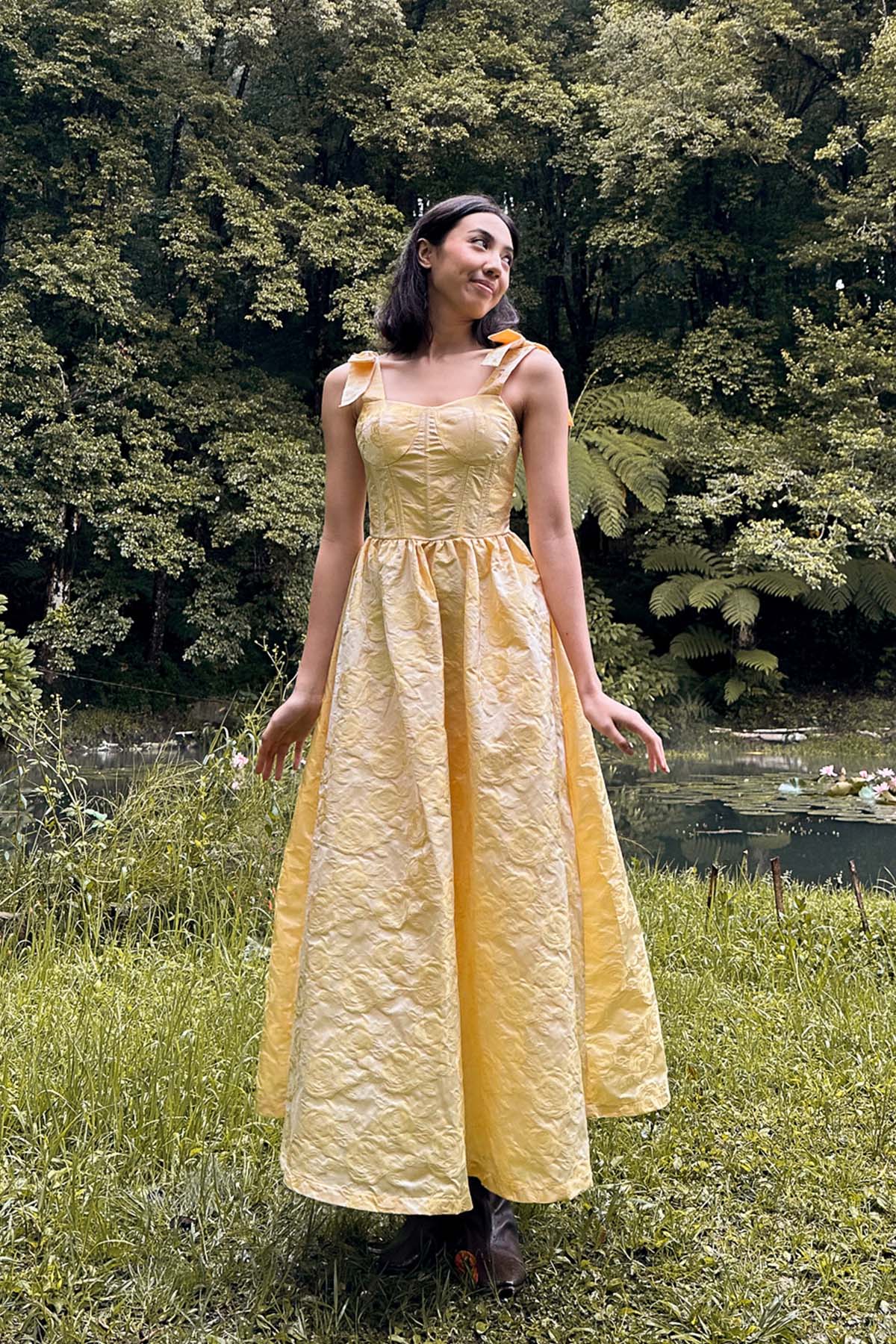 Emmeline Dress in Yellow (2L-XL LEFT)