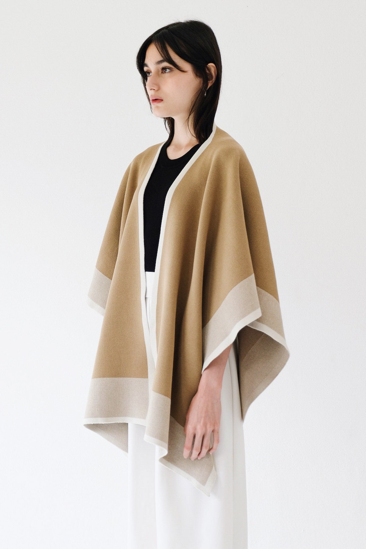 Norris Cape Shawl in Camel-Nude